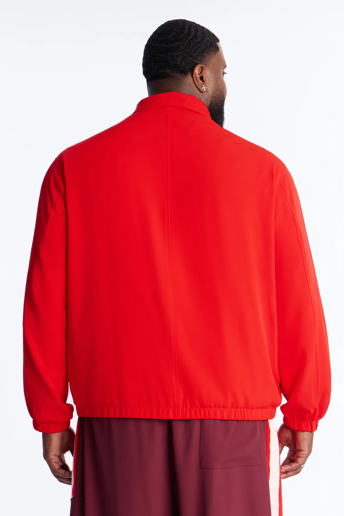 Relaxed Manchester Colorblock Coach Jacket - Red - Image 6