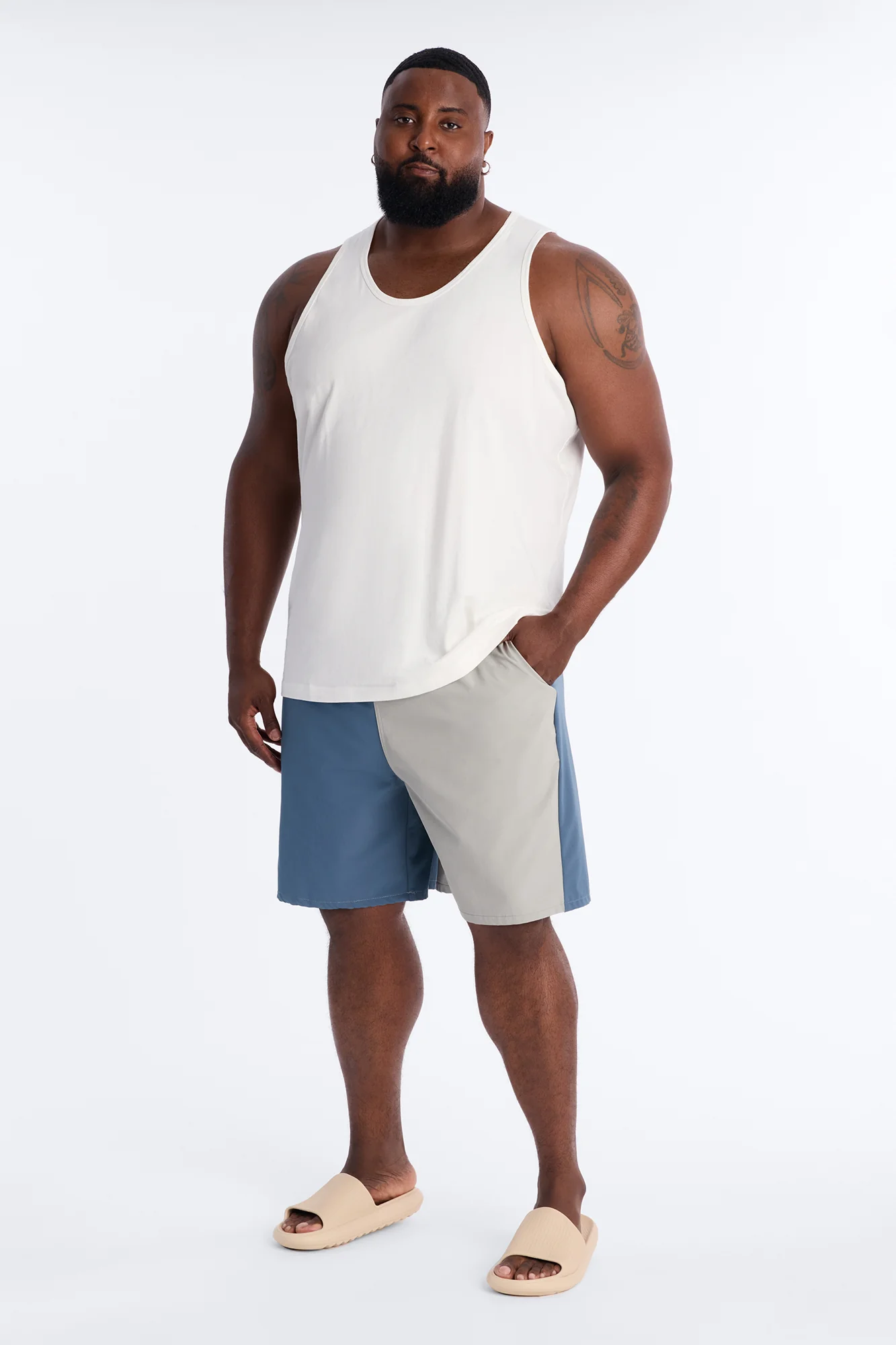 Relaxed Matari Color Blocked Short - Multi Color - Image 6
