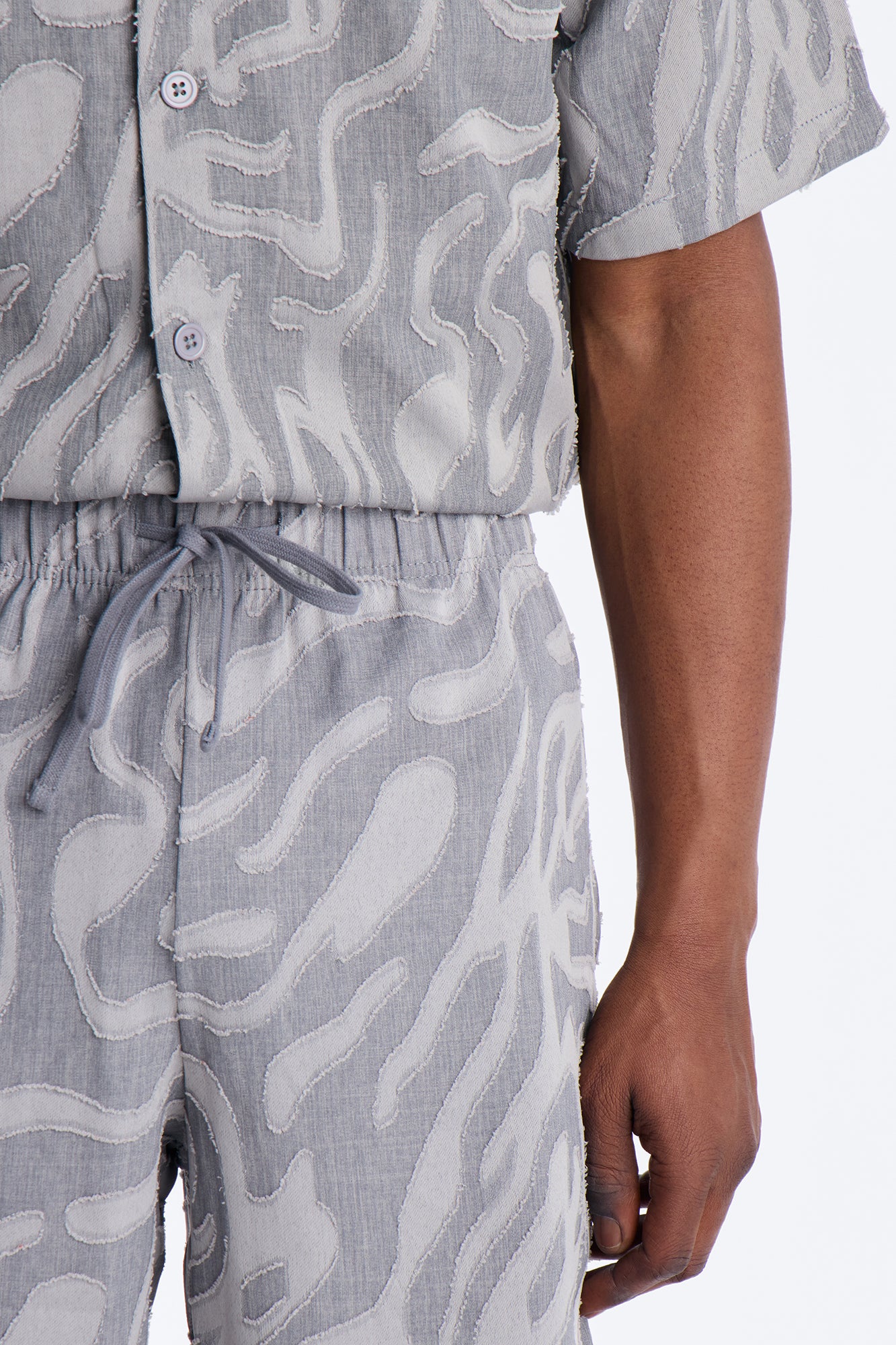 Relaxed Midnight Wave Short - Grey - Image 3