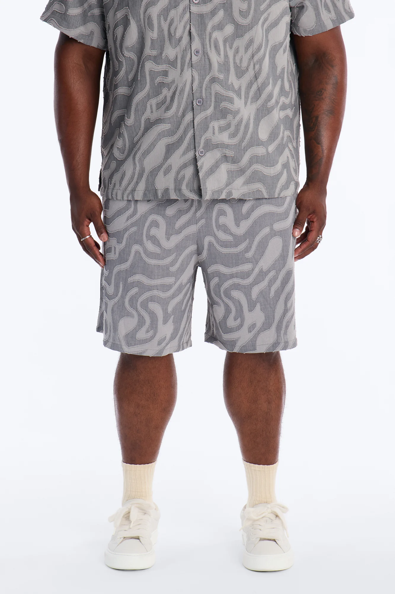 Relaxed Midnight Wave Short - Grey - Image 6