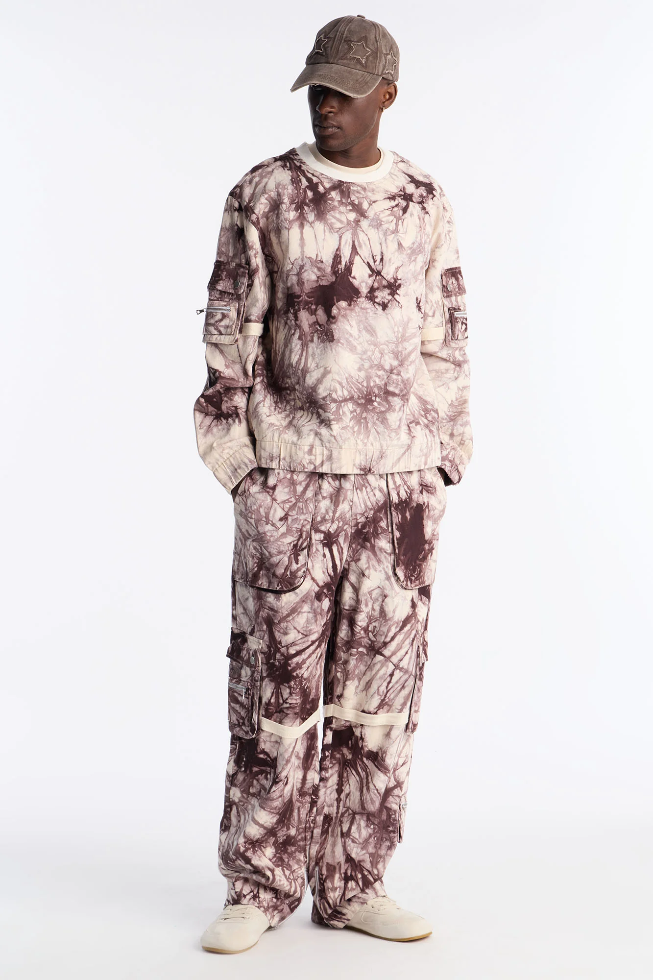 Relaxed Mind Trip Long Sleeve Crew - Brown - Image 2