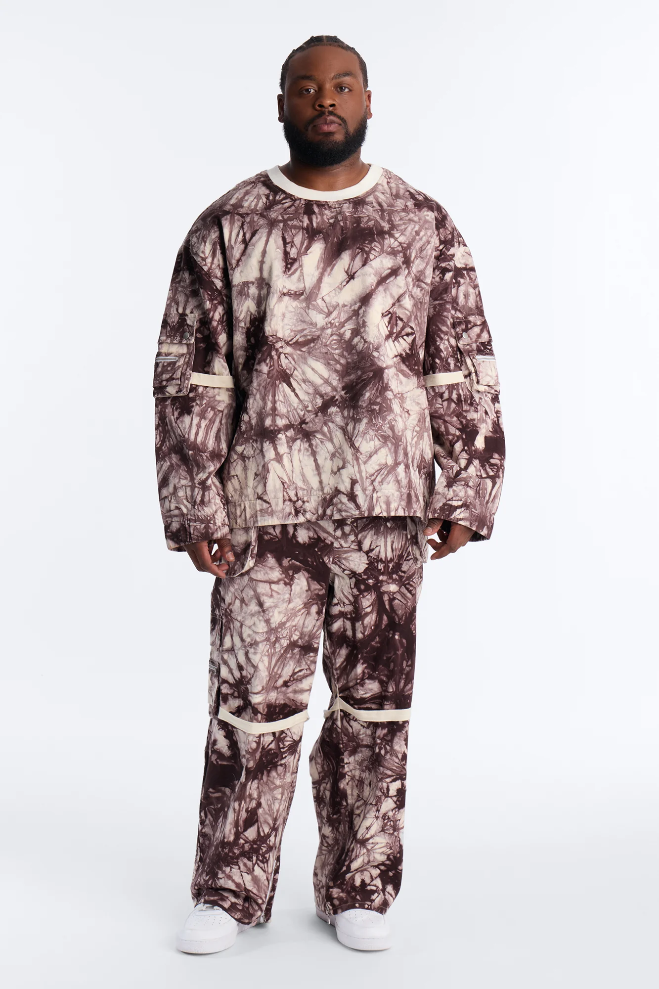 Relaxed Mind Trip Long Sleeve Crew - Brown - Image 6