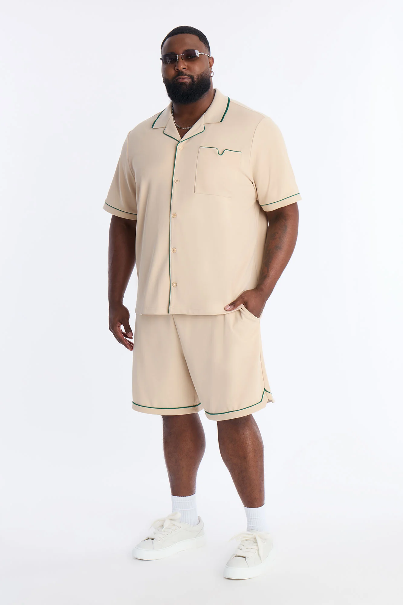 Relaxed Noir Shorts - Cream - Image 2