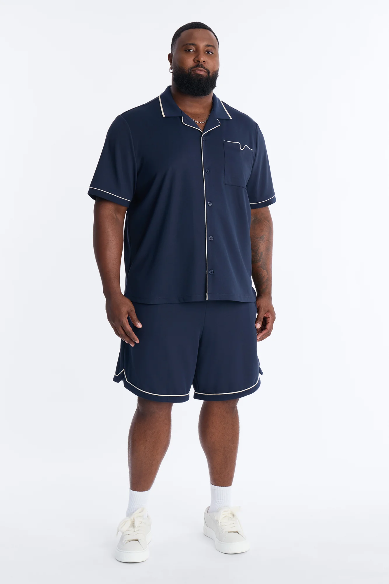 Relaxed Noir Shorts - Navy - Image 7