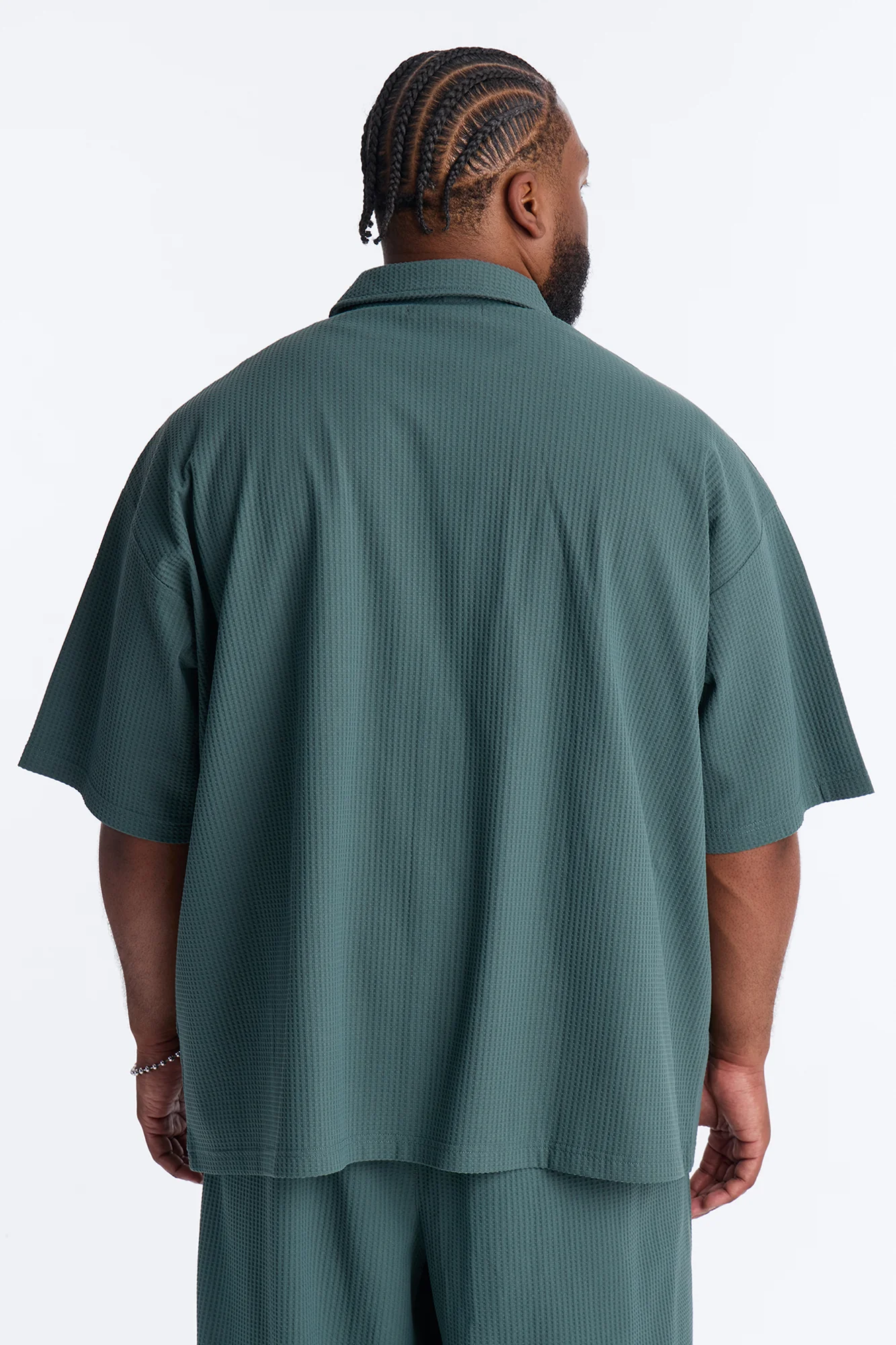 Relaxed Peak Pine Button Up Shirt - Hunter Green - Image 7