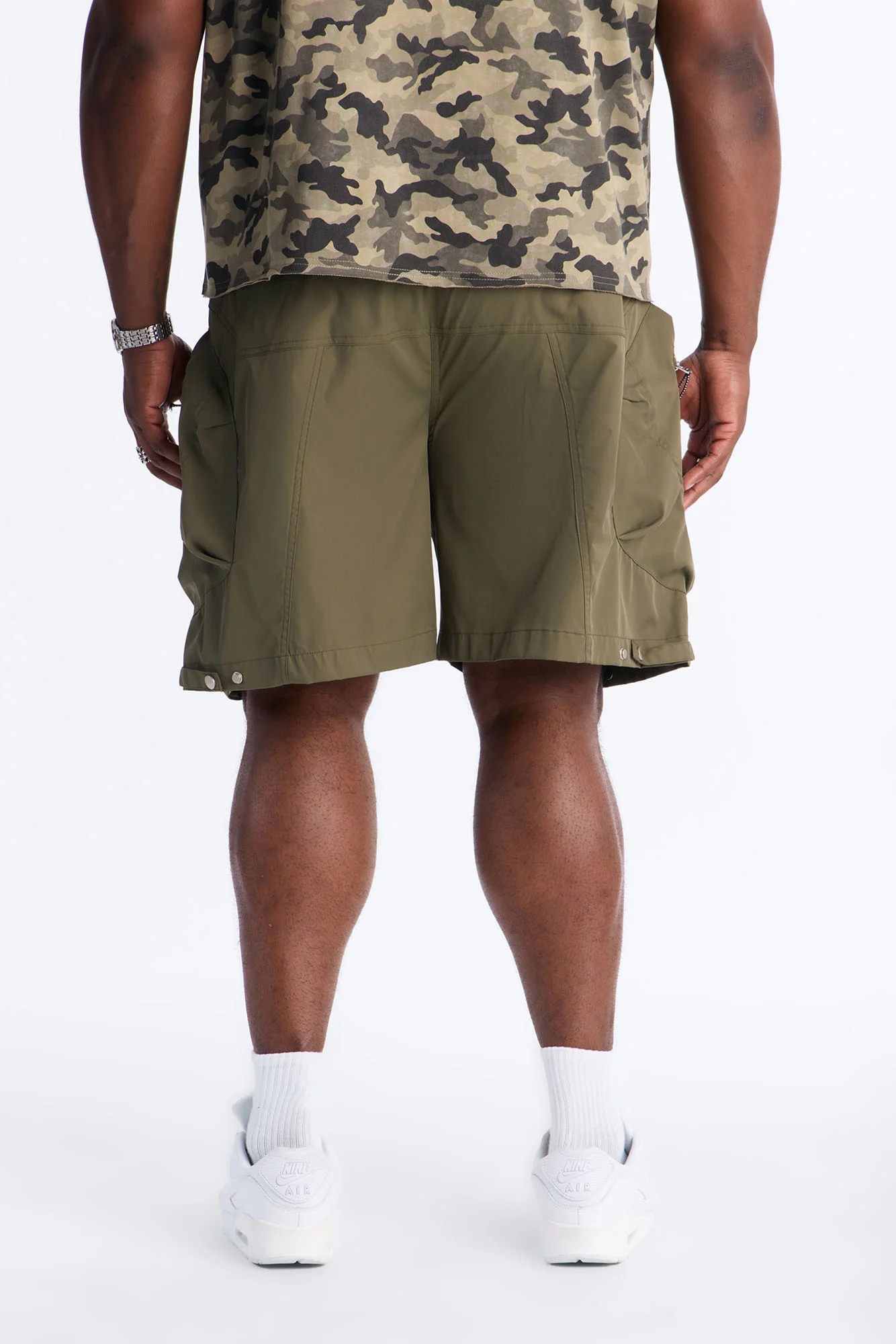 Relaxed Pearson Gates Multi Straps Utility Short - Olive - Image 9