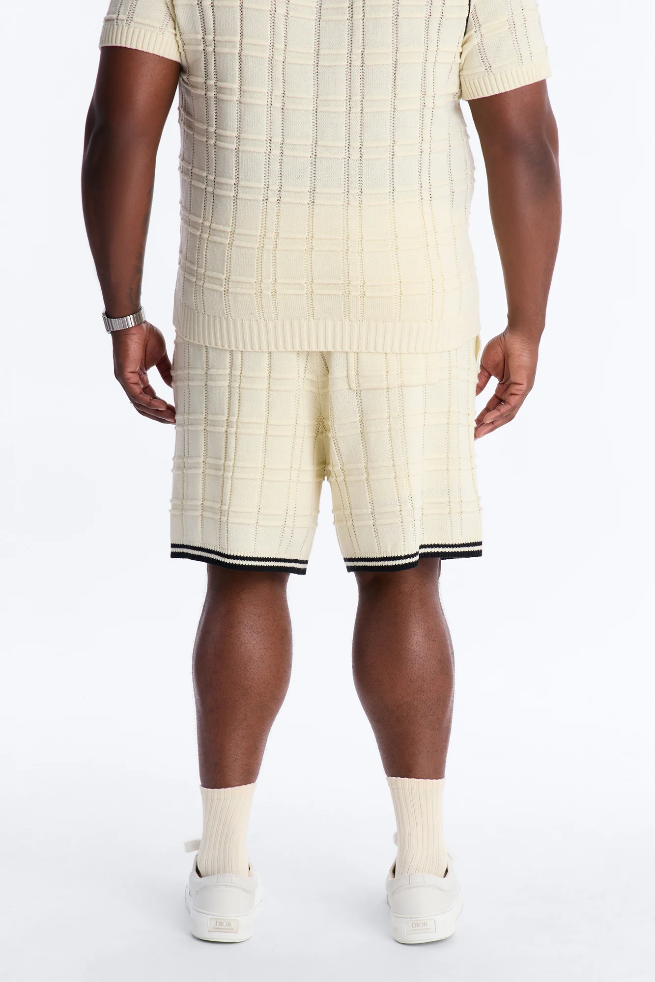 Relaxed Riviera Knit Short - Cream - Image 8