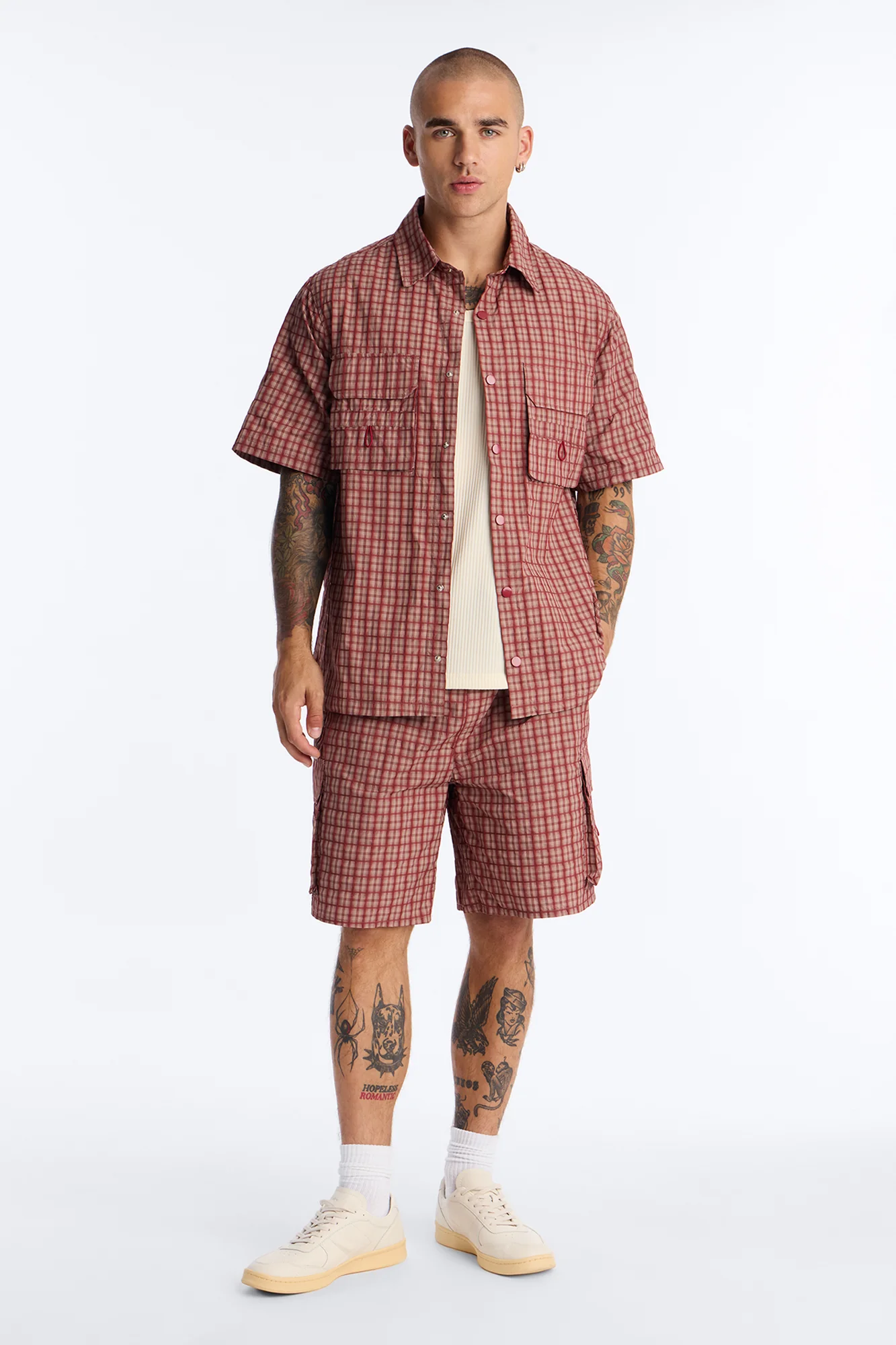 Relaxed Ryder Plaid Short - Red/combo - Image 2