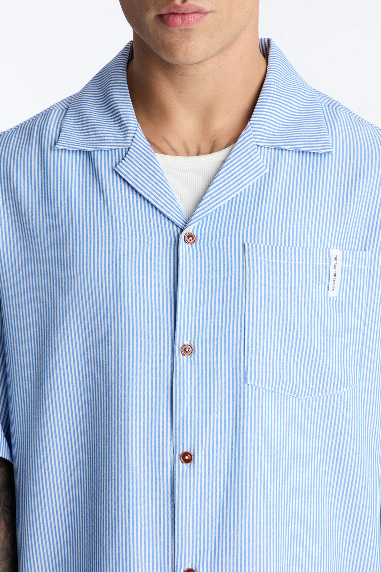 Relaxed Saltair Stripe Button Up Shirt - Blue/combo - Image 3