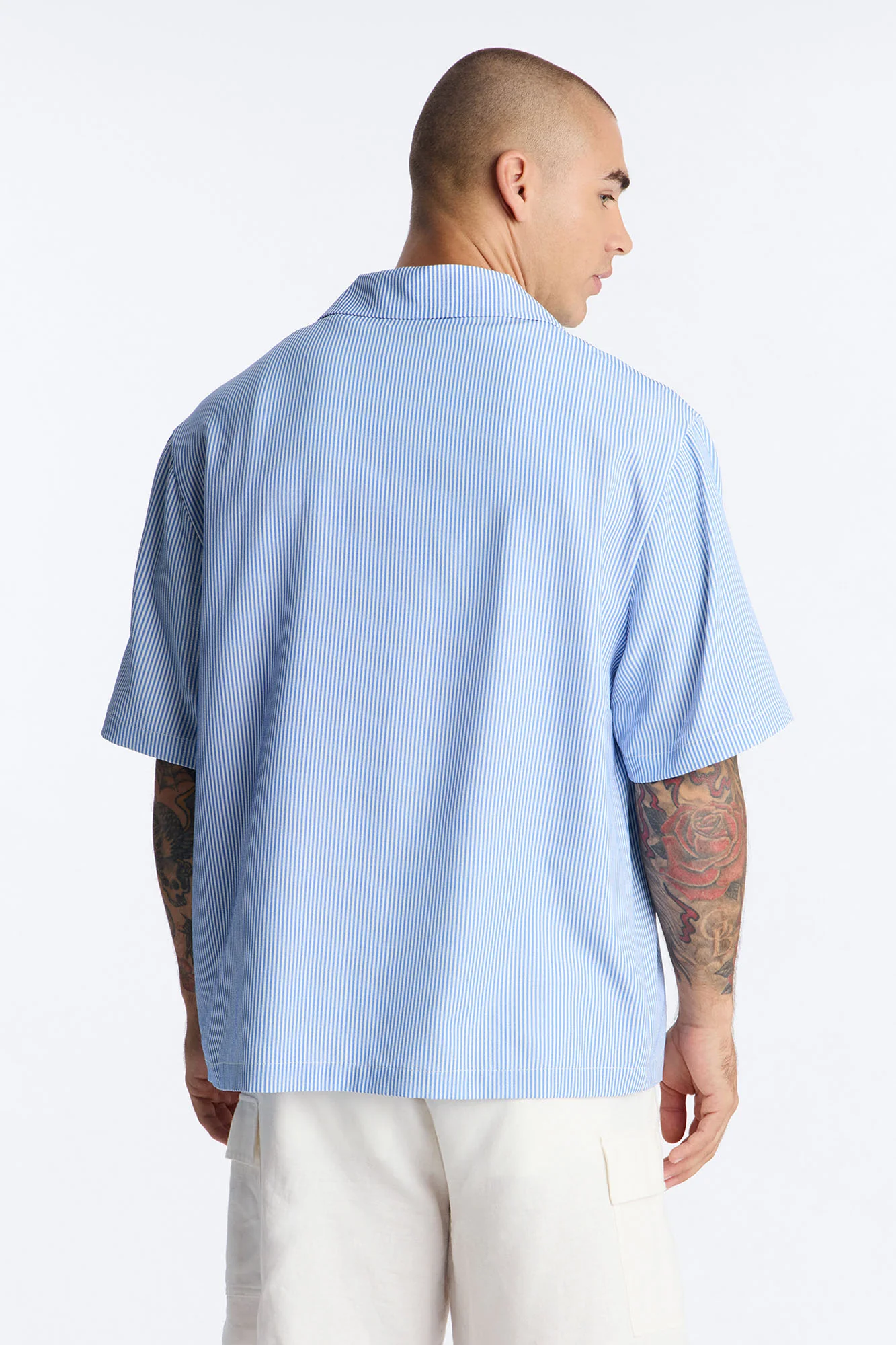 Relaxed Saltair Stripe Button Up Shirt - Blue/combo - Image 4