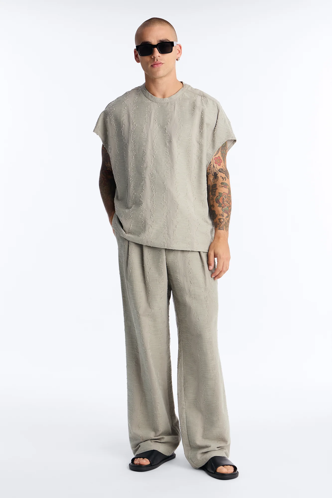 Relaxed Sands Of Time Sleeveless Tee - Sage - Image 2
