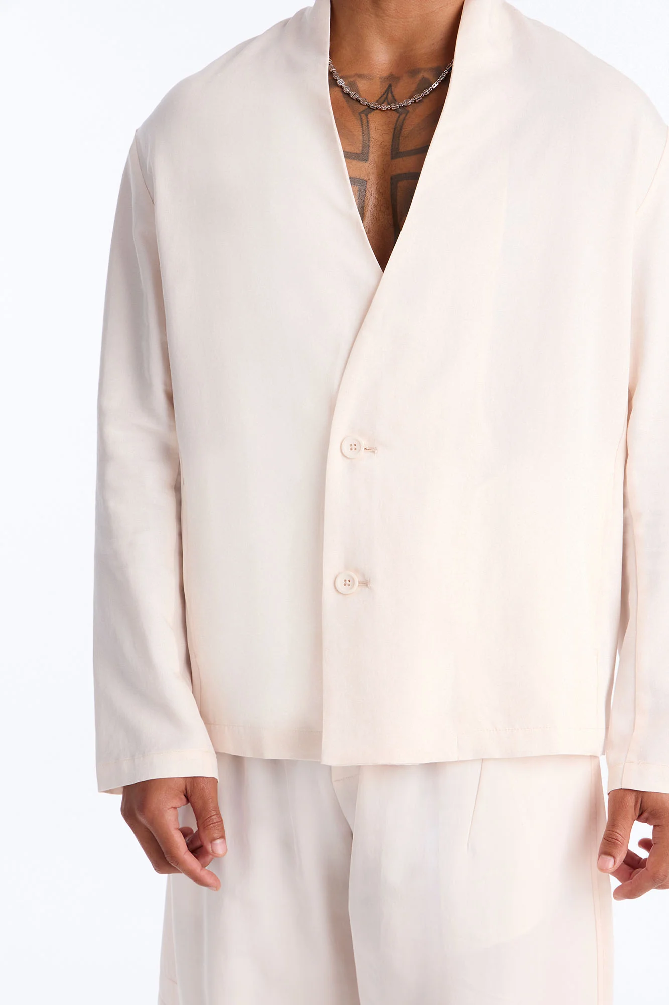Relaxed St.Tropez Unlined Blazer - Cream - Image 3