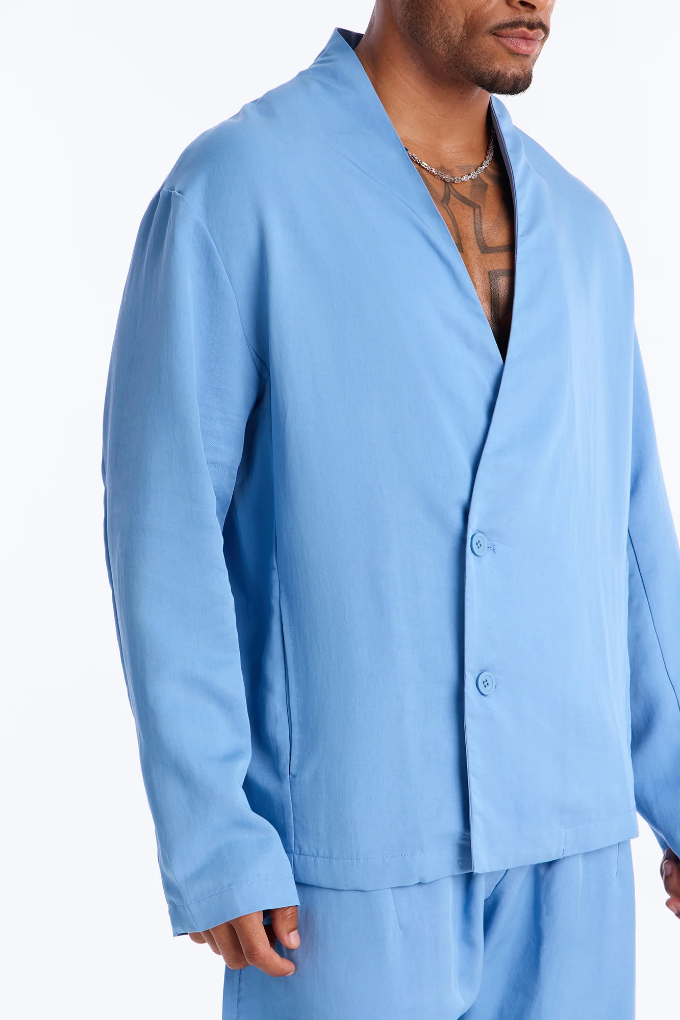 Relaxed St.Tropez Unlined Blazer - Light Blue - Image 3