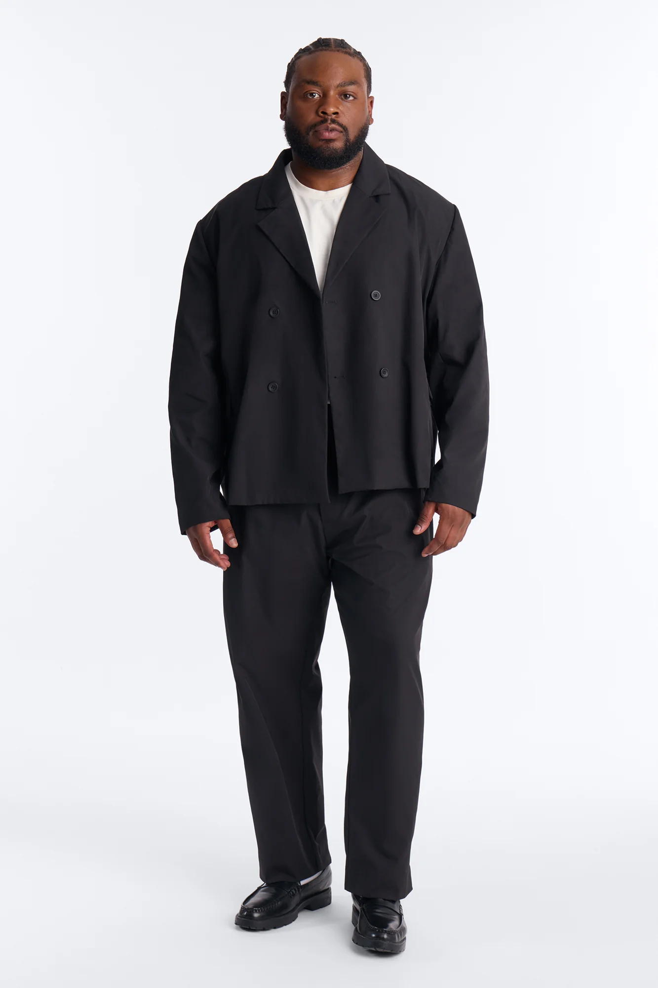 Relaxed Straight Heirloom Pleated Trouser - Black - Image 6