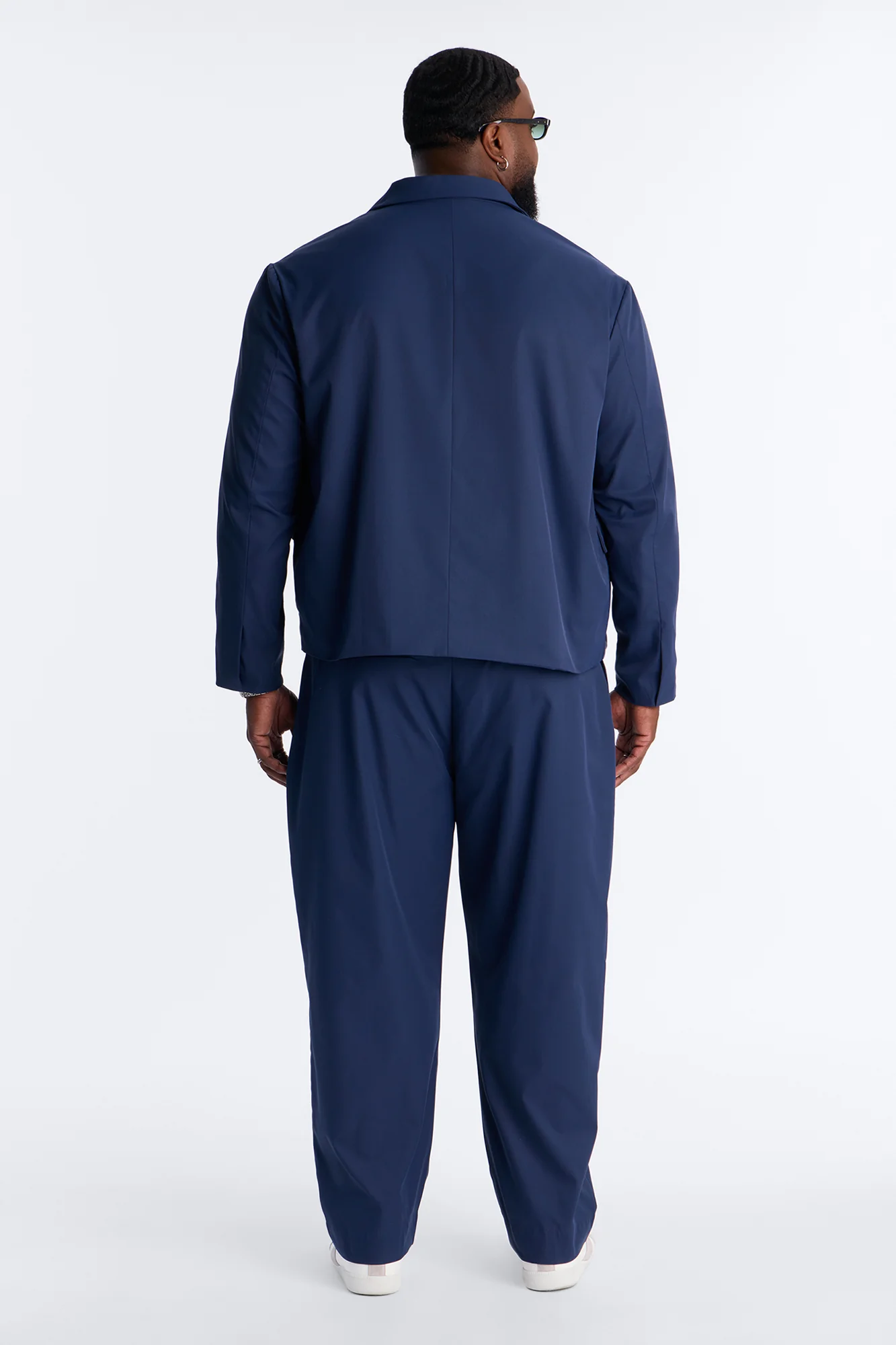 Relaxed Straight Heirloom Pleated Trouser - Navy - Image 9