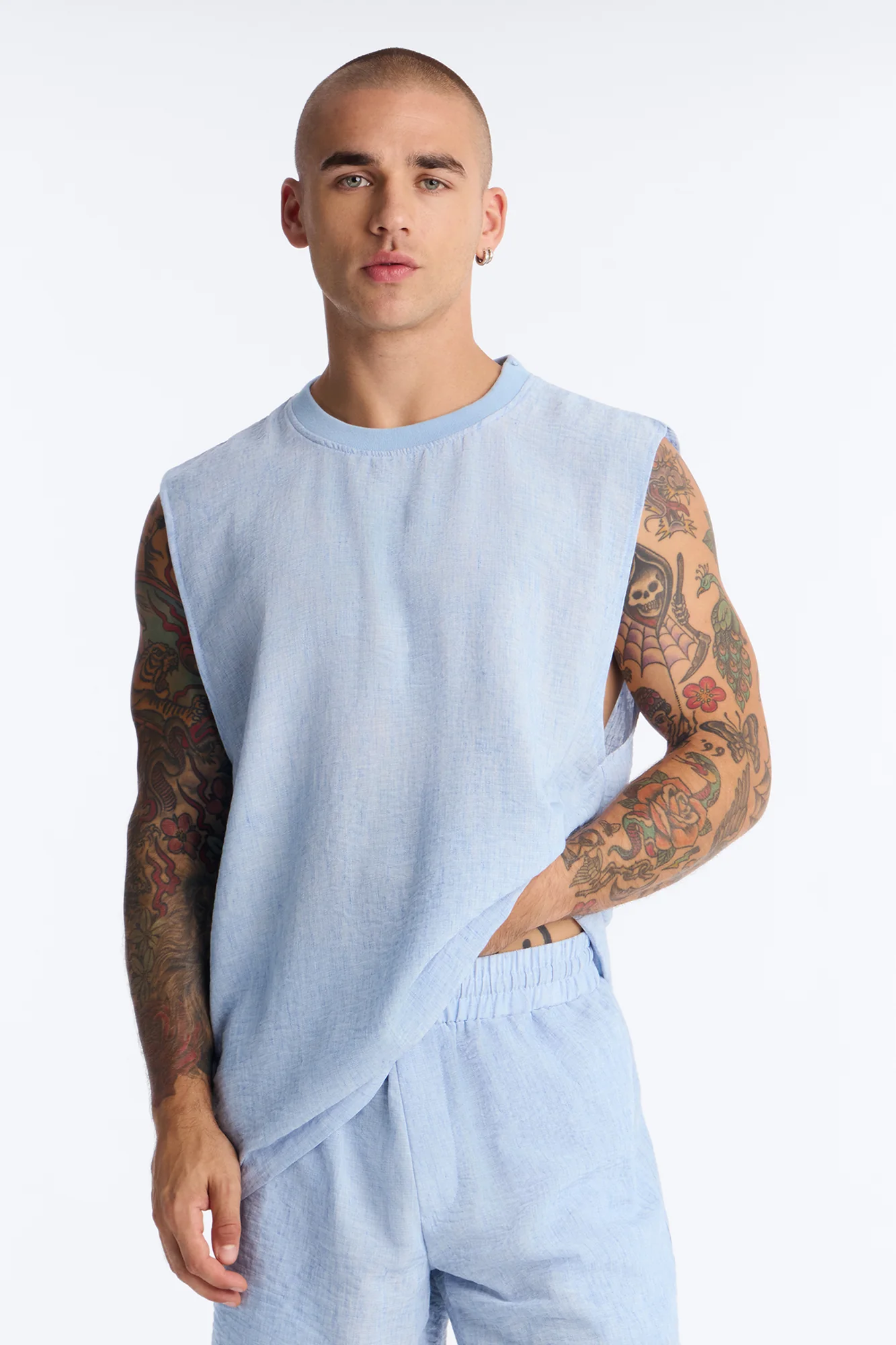 Relaxed Tide Thread Short - Blue