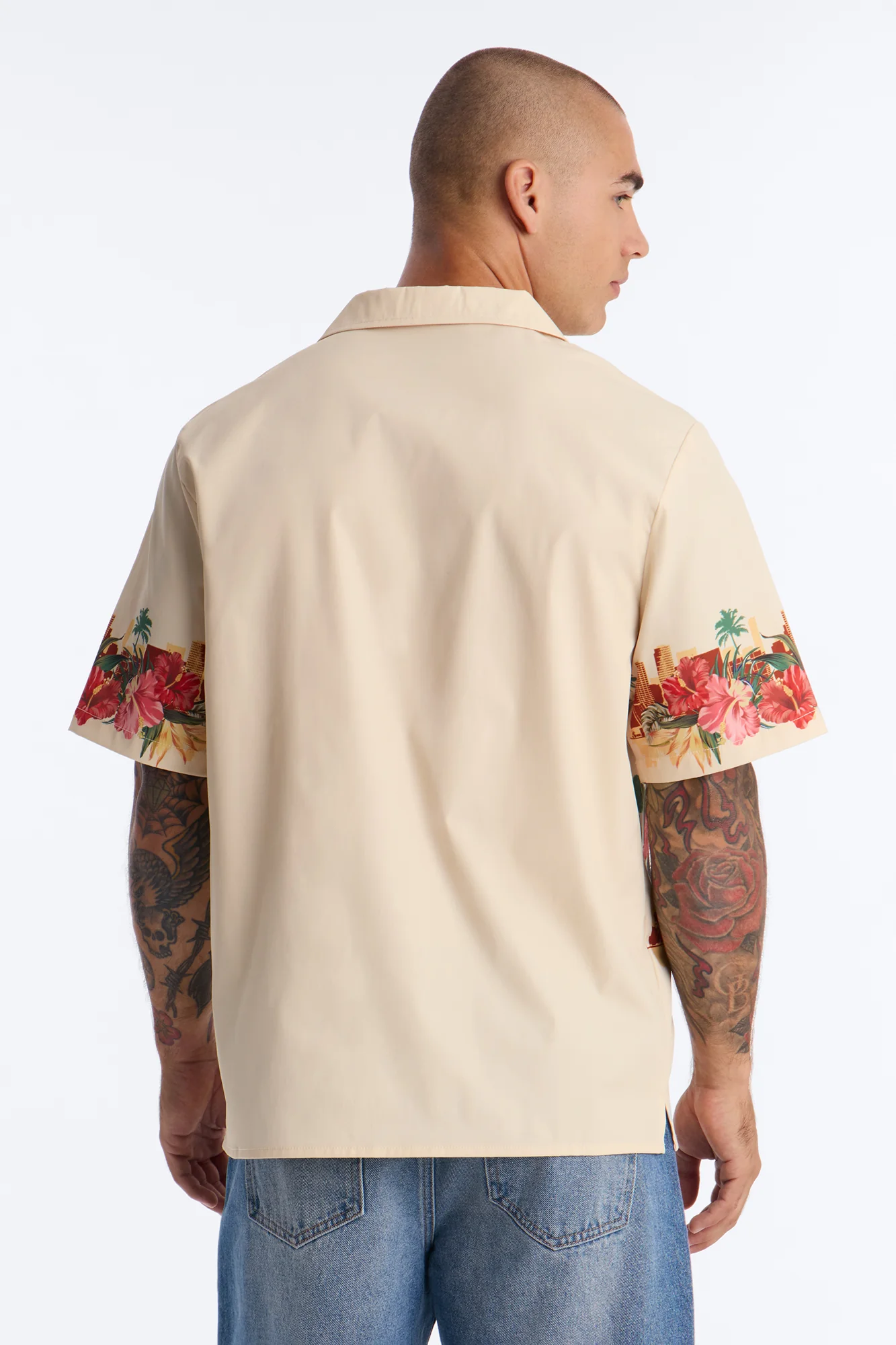 Relaxed Tropical Watchdog Button Up Shirt - Multi Color - Image 4