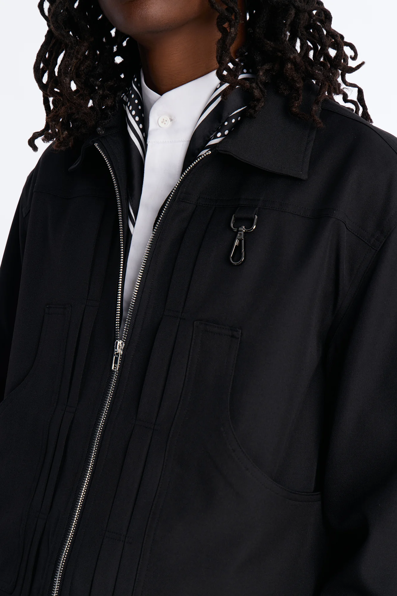 Relaxed Vertical Sync Zip Jacket - Black - Image 3