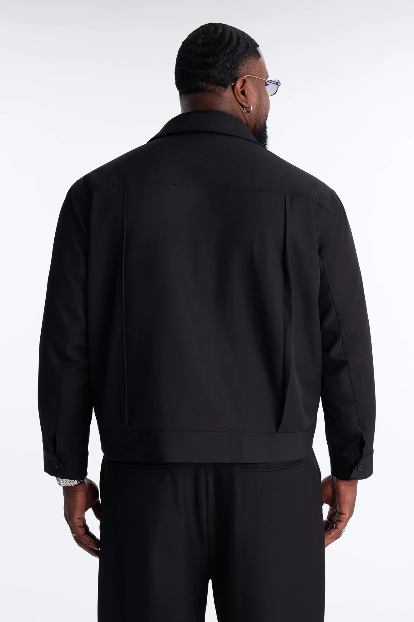 Relaxed Vertical Sync Zip Jacket - Black - Image 8