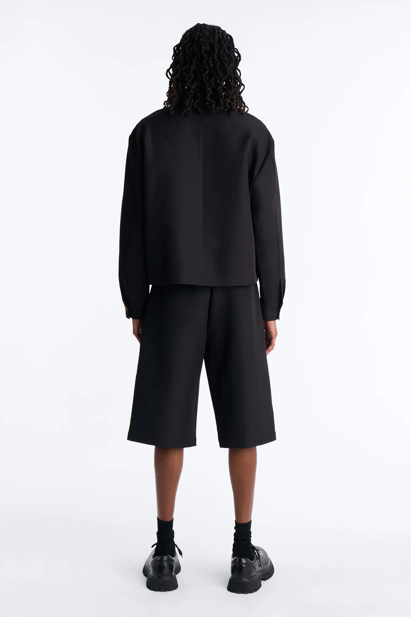 Relaxed Vie Clasp Closure Jacket - Black - Image 5