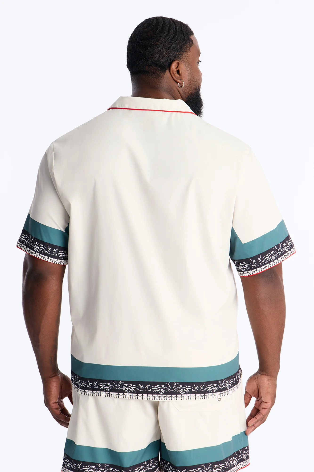 Relaxed Vista Mare Cuban Collar Button Up Shirt - Multi Color - Image 4