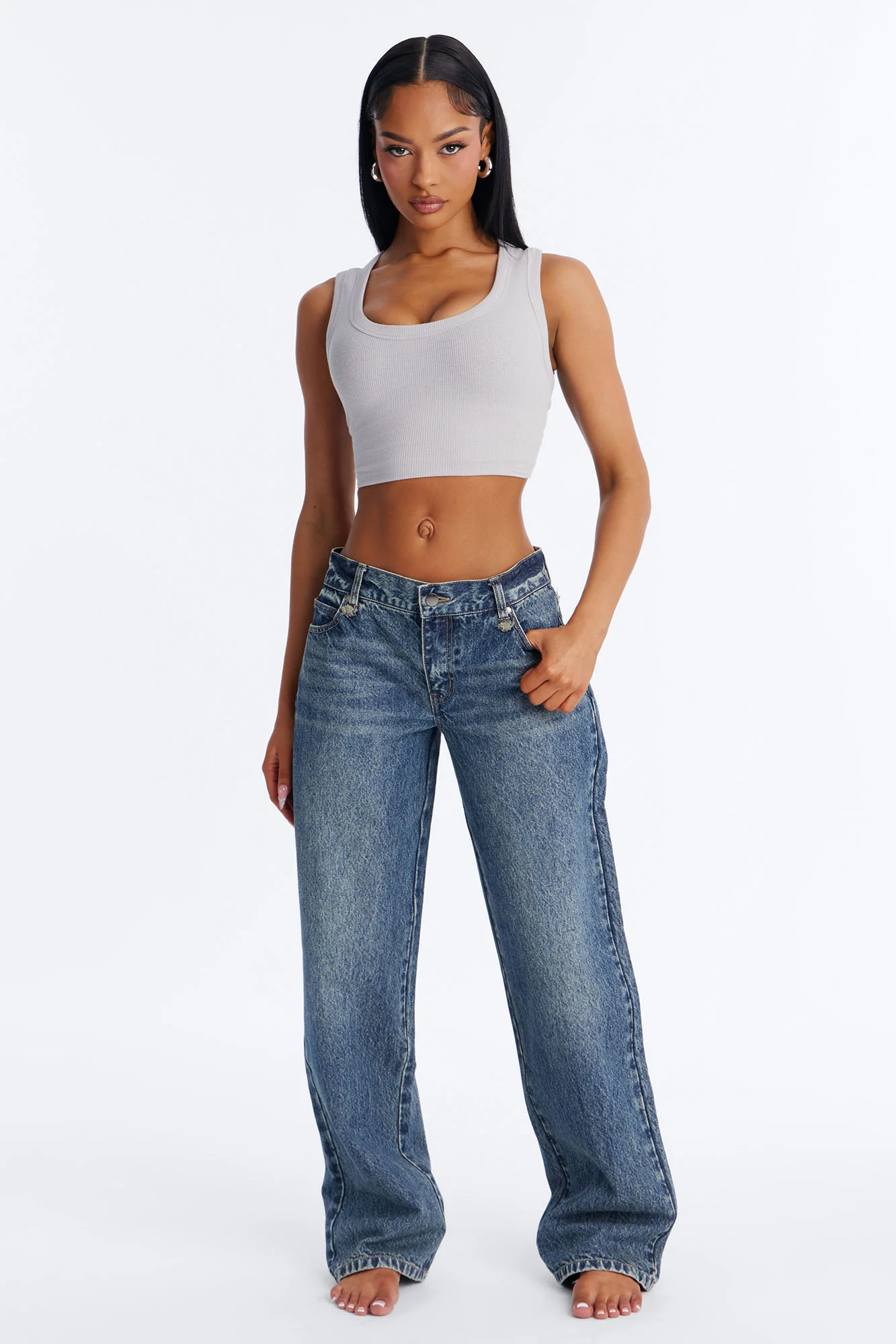 Remi Tank Top - Light Grey