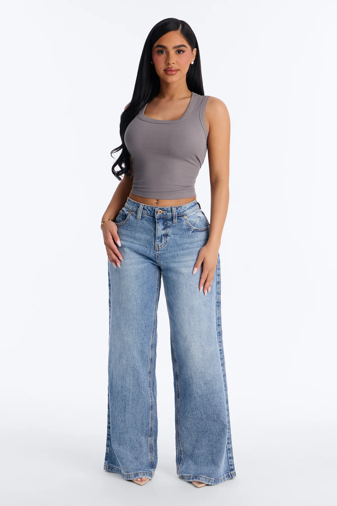 Remi Tank Top - Grey - Image 2