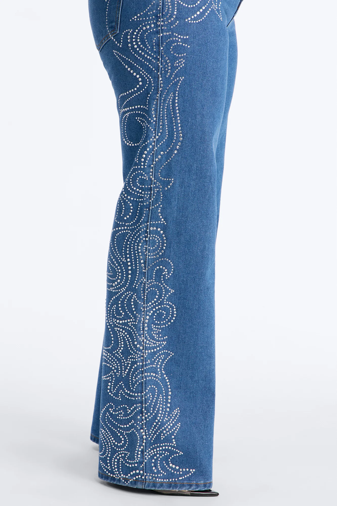 Out West Embellished Straight Leg Jeans - Dark Wash - Image 4