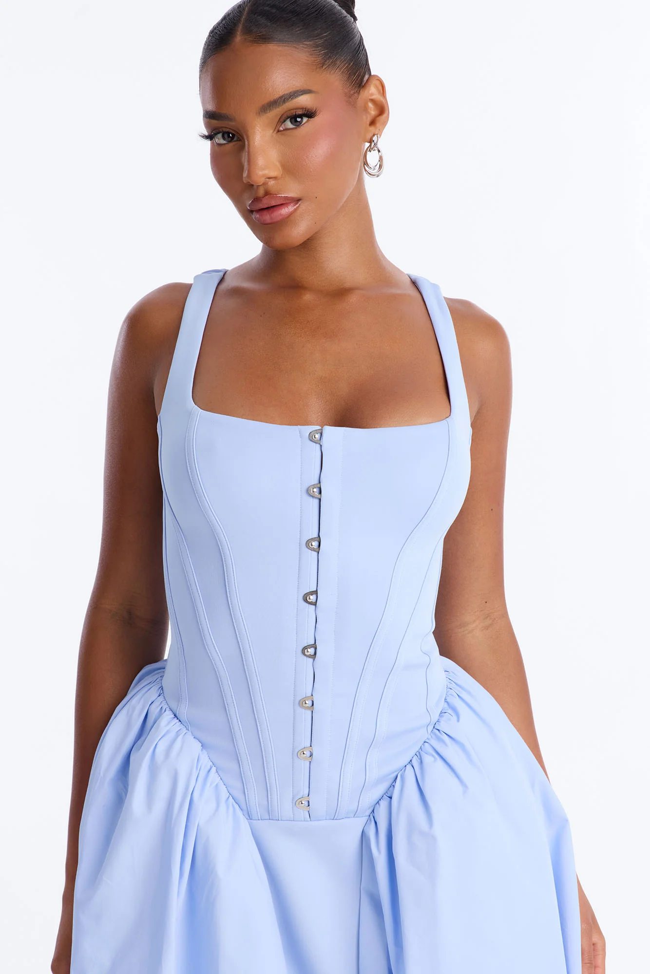 Renna Corset Midi Dress - LightBlue - Image 3