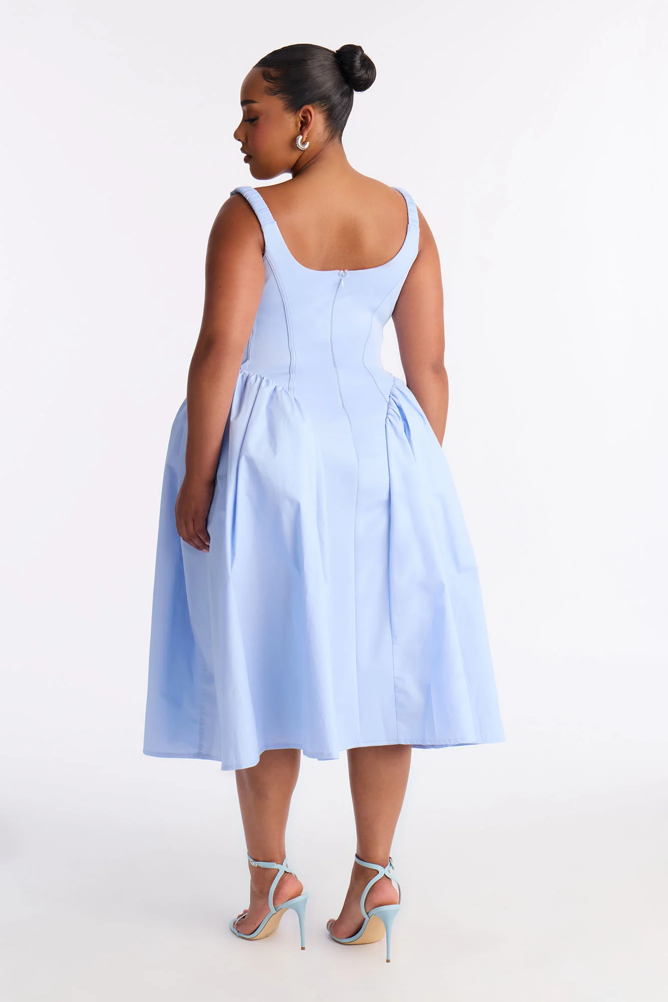 Renna Corset Midi Dress - LightBlue - Image 8