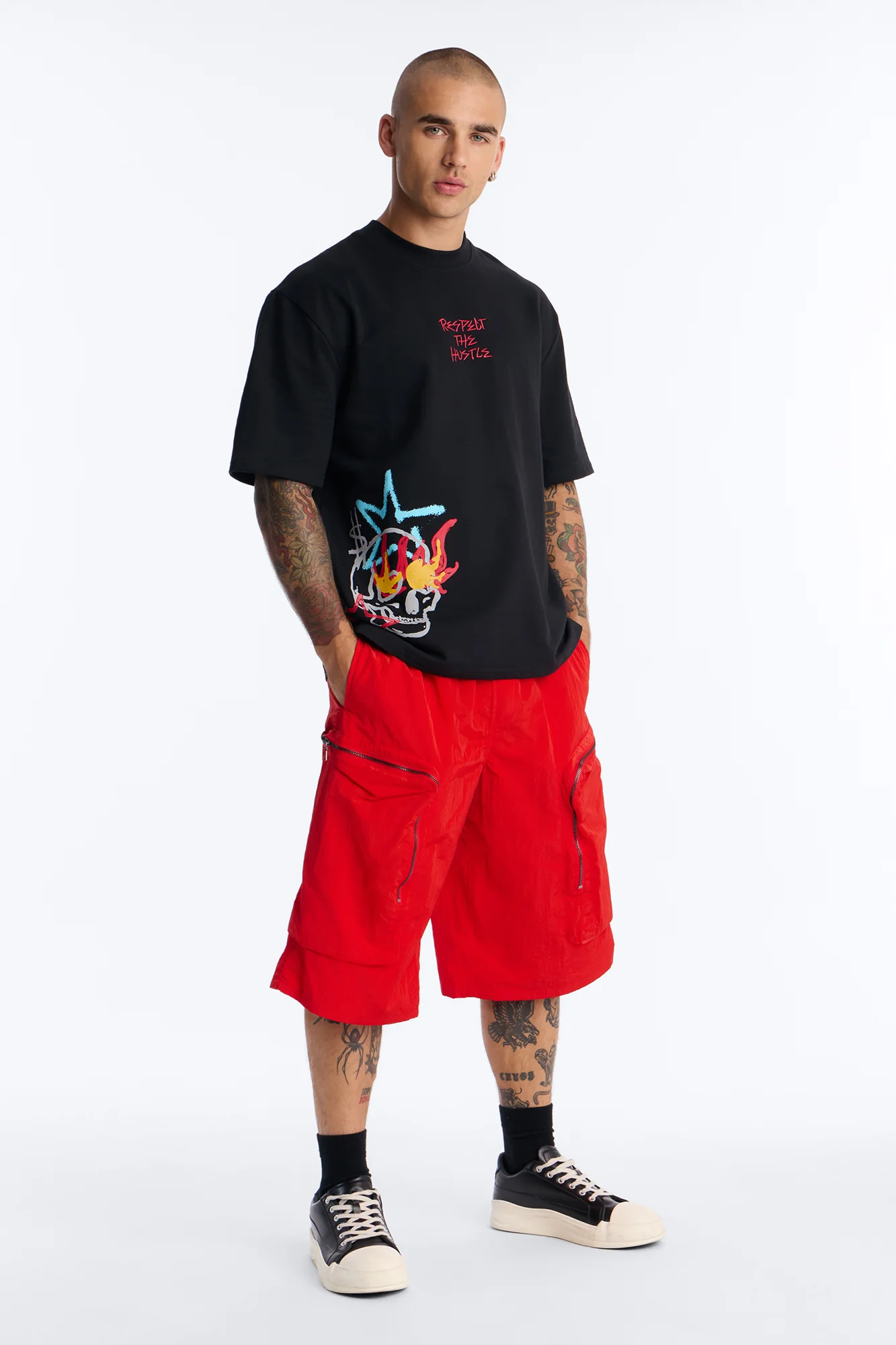 Respect For Hustle Short Sleeve Tee - Black - Image 2