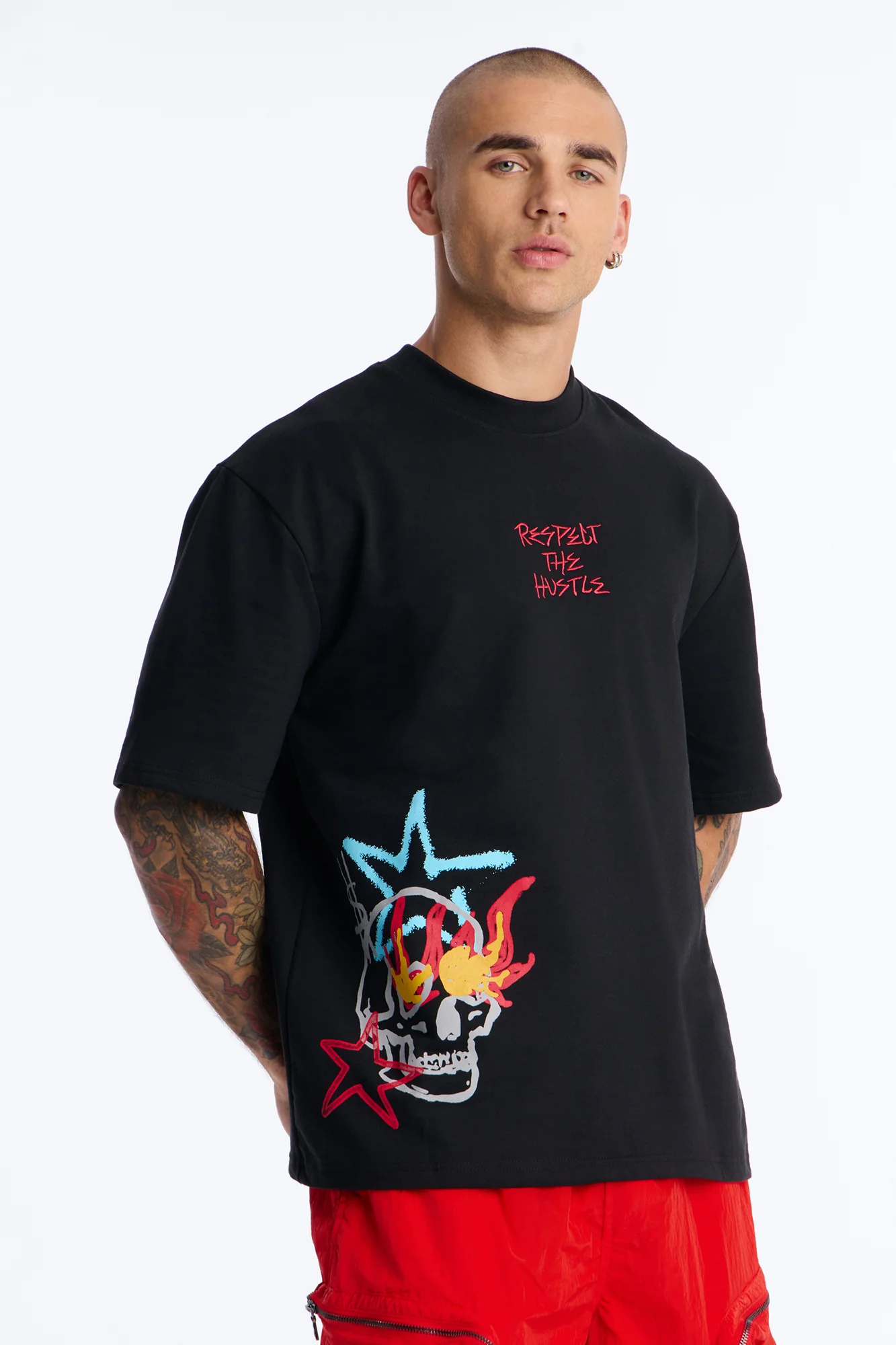Respect For Hustle Short Sleeve Tee - Black - Image 4