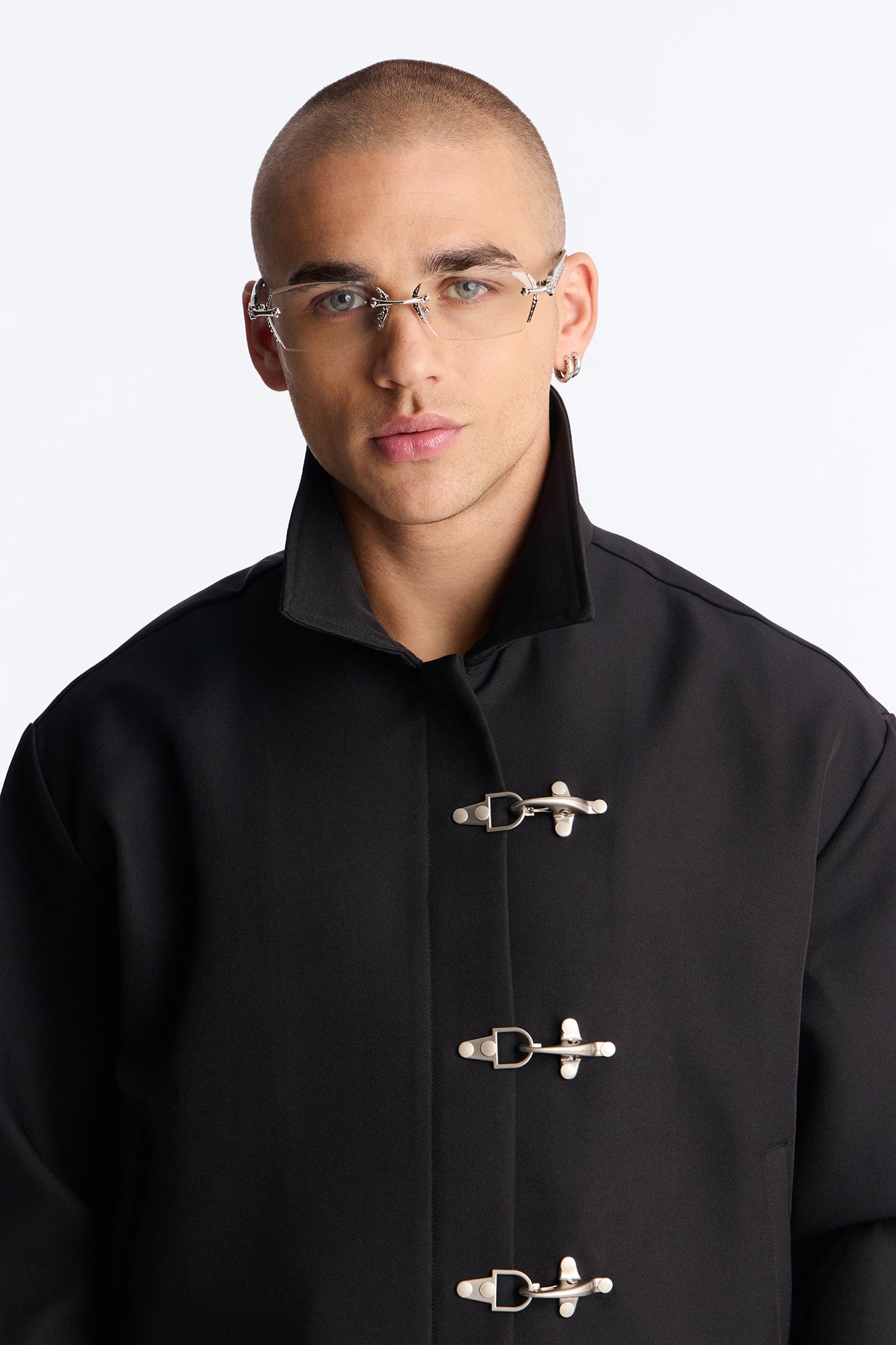 Retro Abraxas Sunglasses - Black/Silver - Image 2