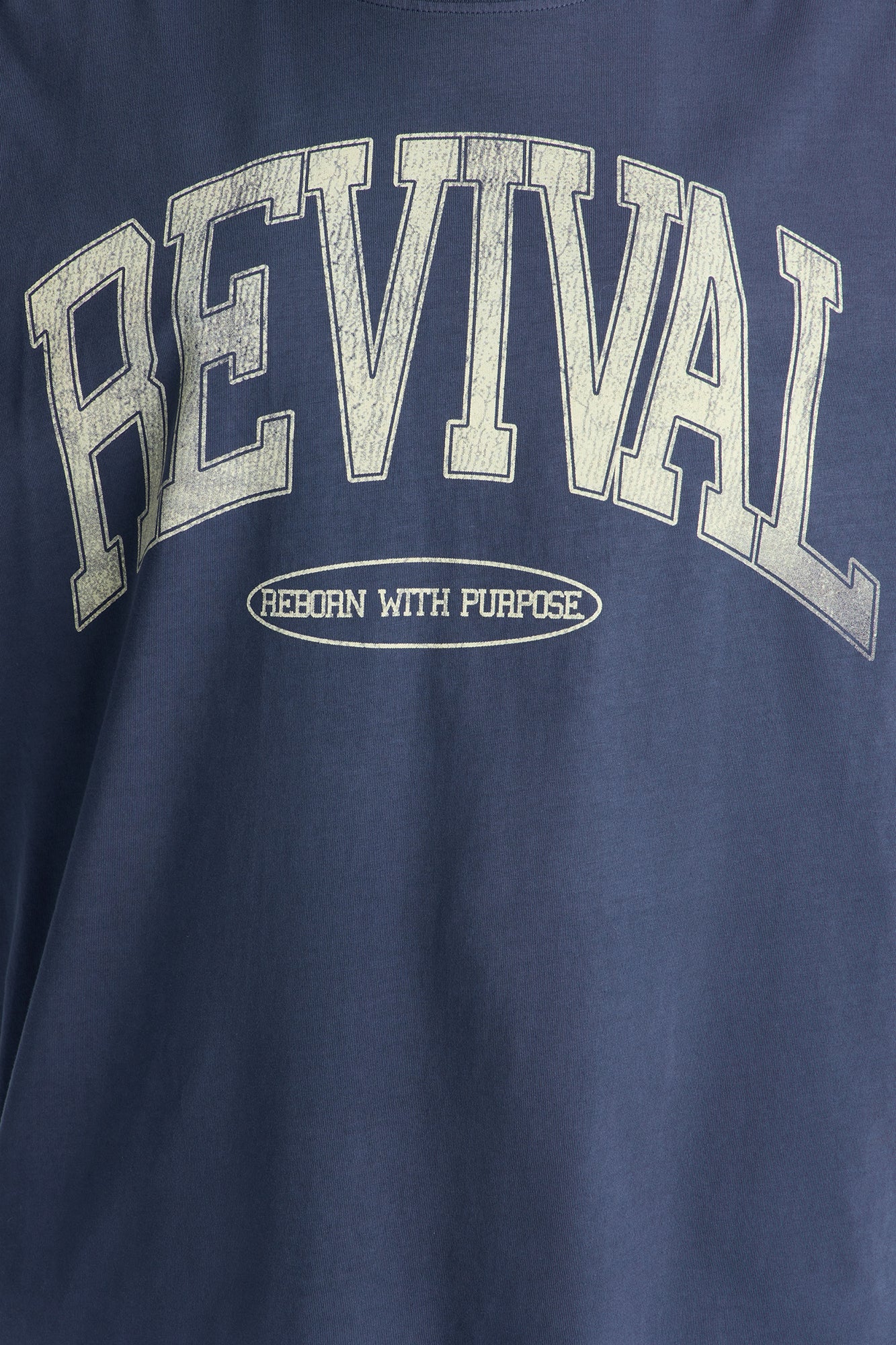Revival Washed Crew T-Shirt - Navy - Image 3