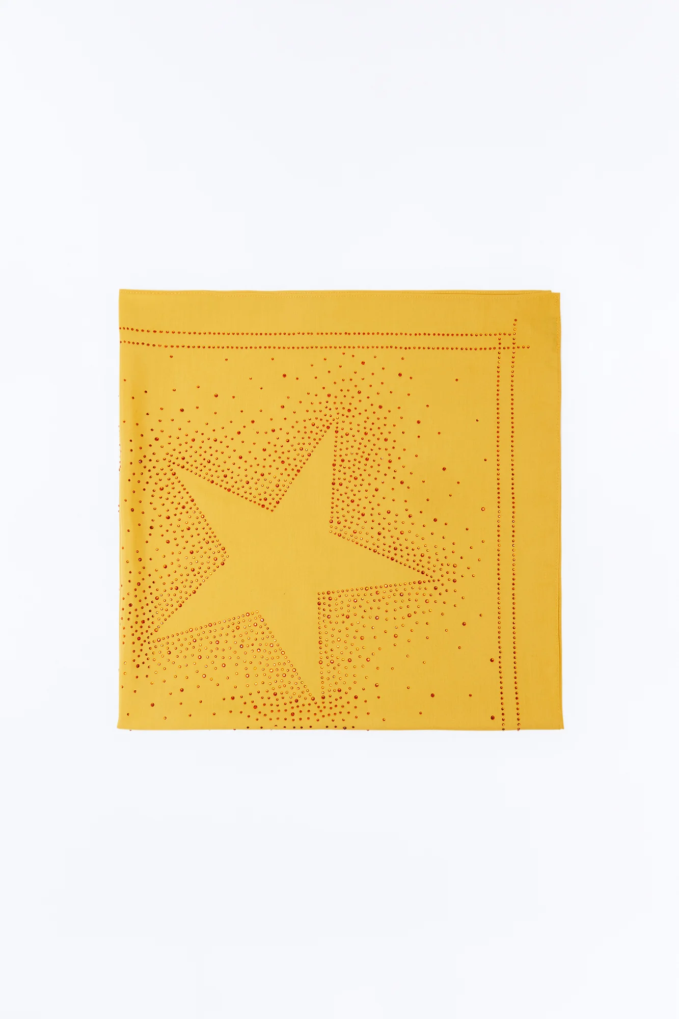Rhinestone Star Graphic Large Bandana - Yellow