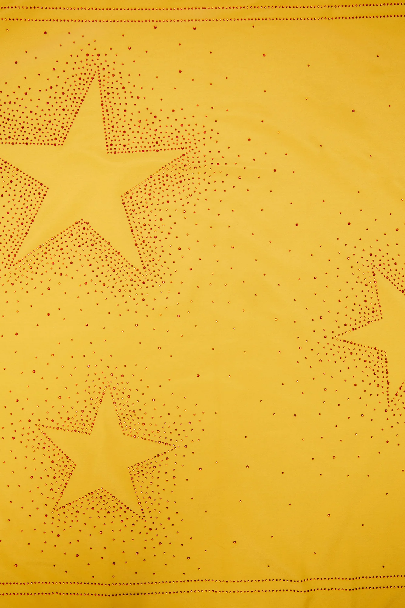 Rhinestone Star Graphic Large Bandana - Yellow - Image 2
