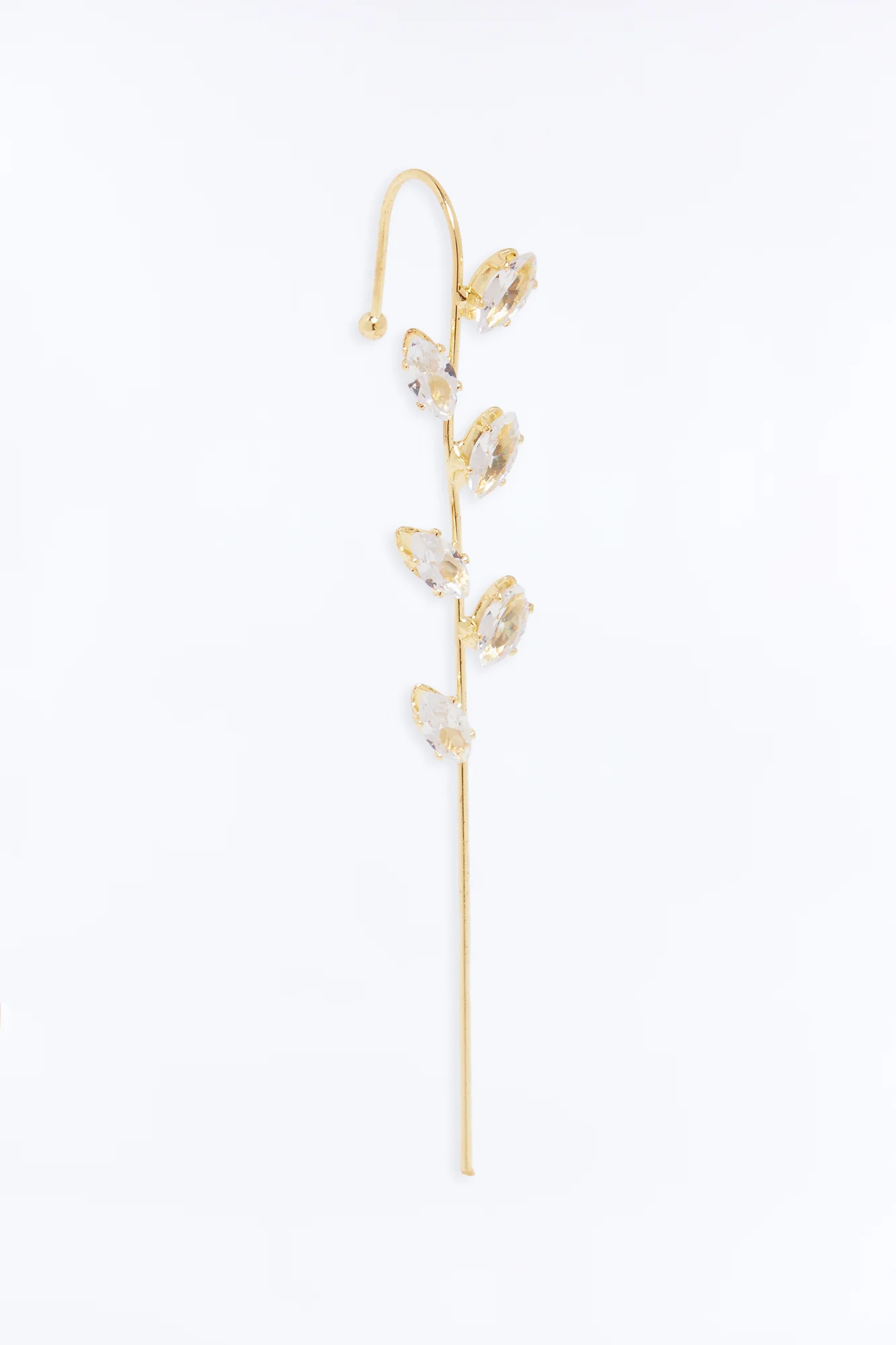 Rhinestone Vine Ear Cuff - Gold - Image 3