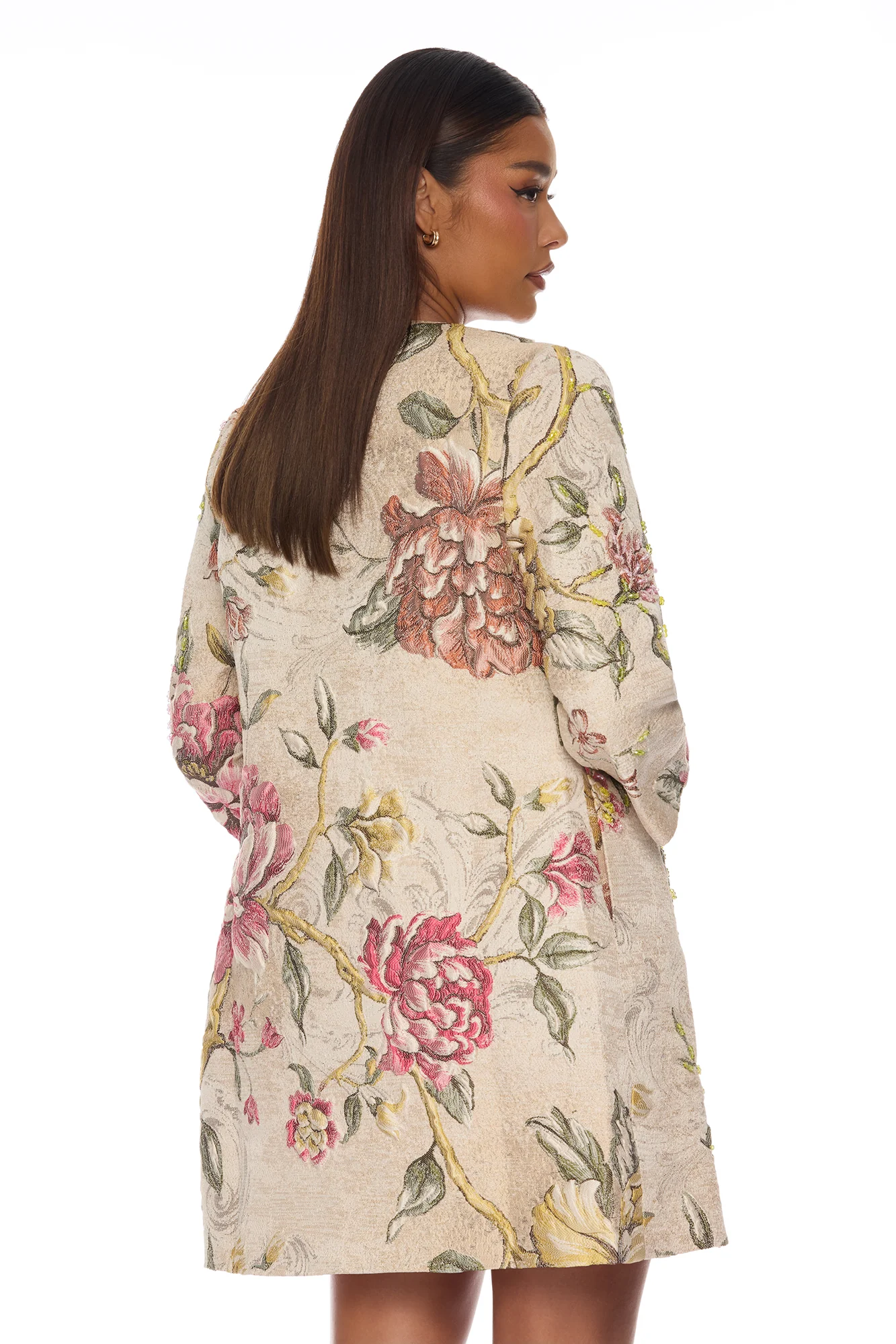 Riannon Jacquard Jacket - Taupe - Image 4