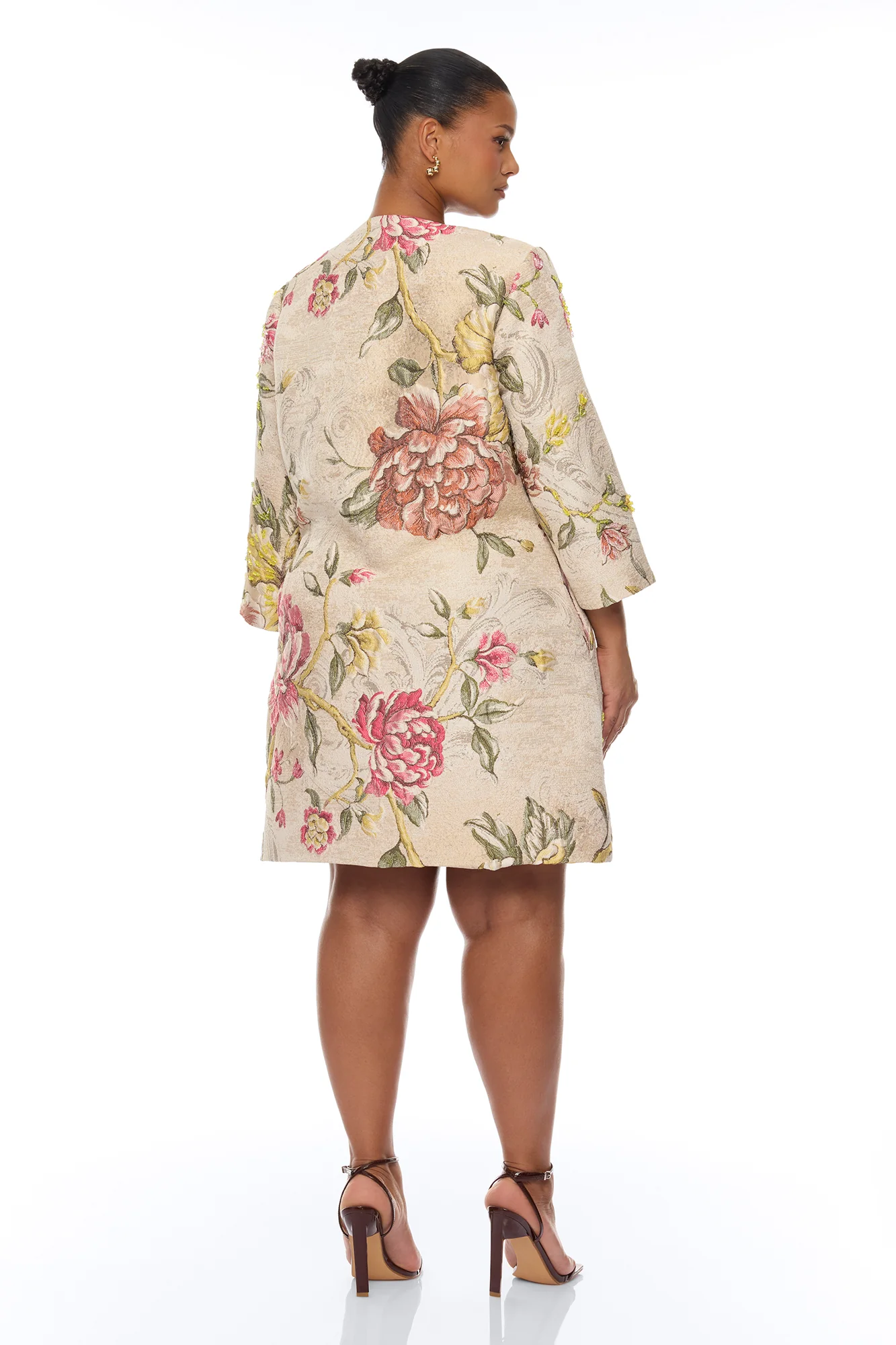 Riannon Jacquard Jacket - Taupe - Image 8