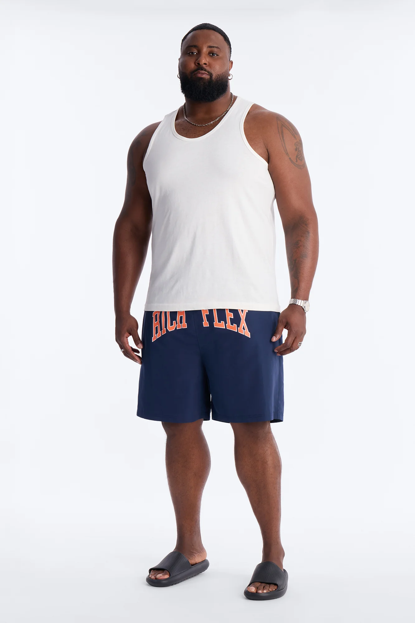 Rich Flex Swim Trunk 7″ - Navy - Image 6