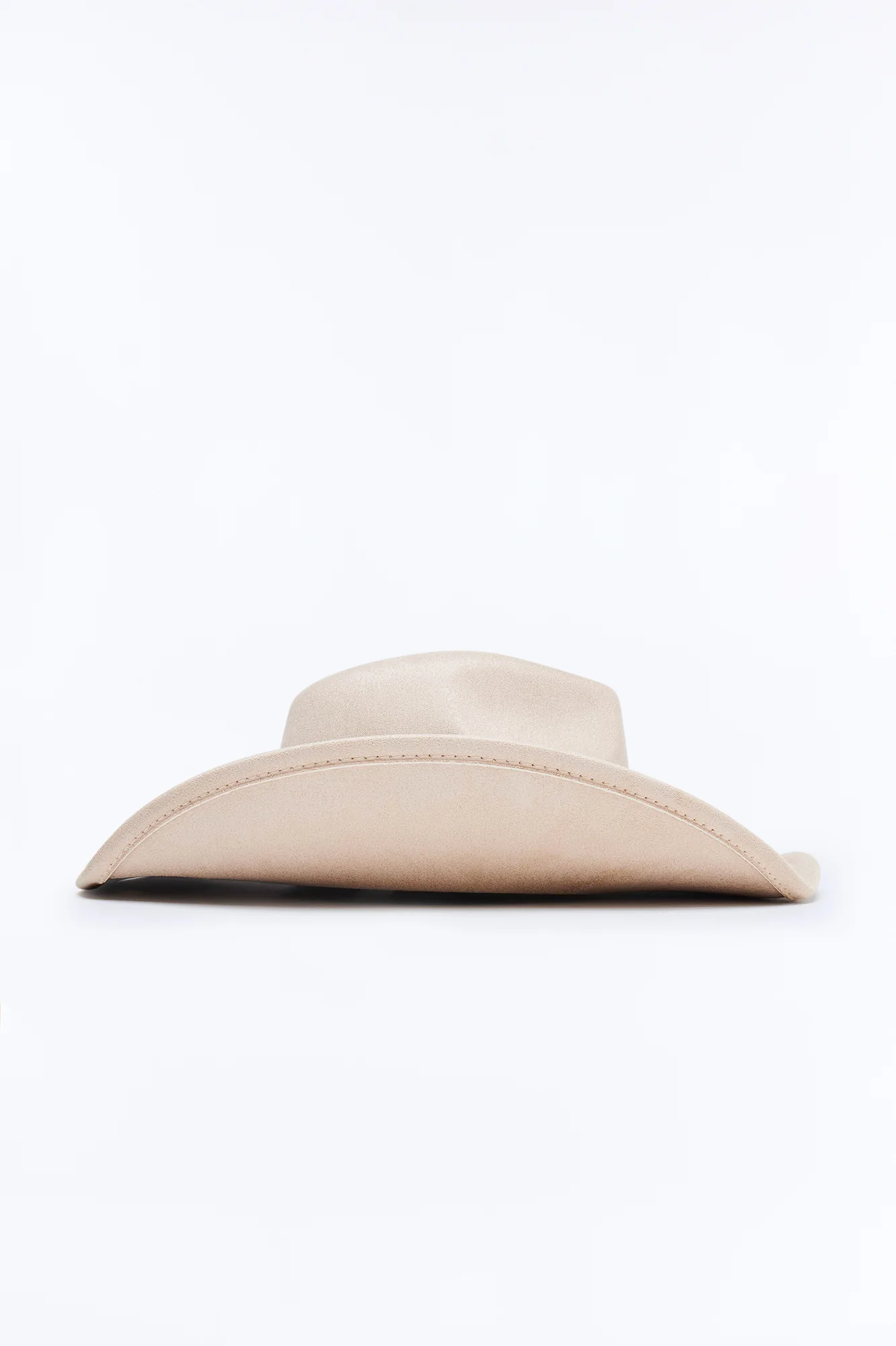 Ride On By Faux Suede Cowboy Hat - Taupe - Image 4