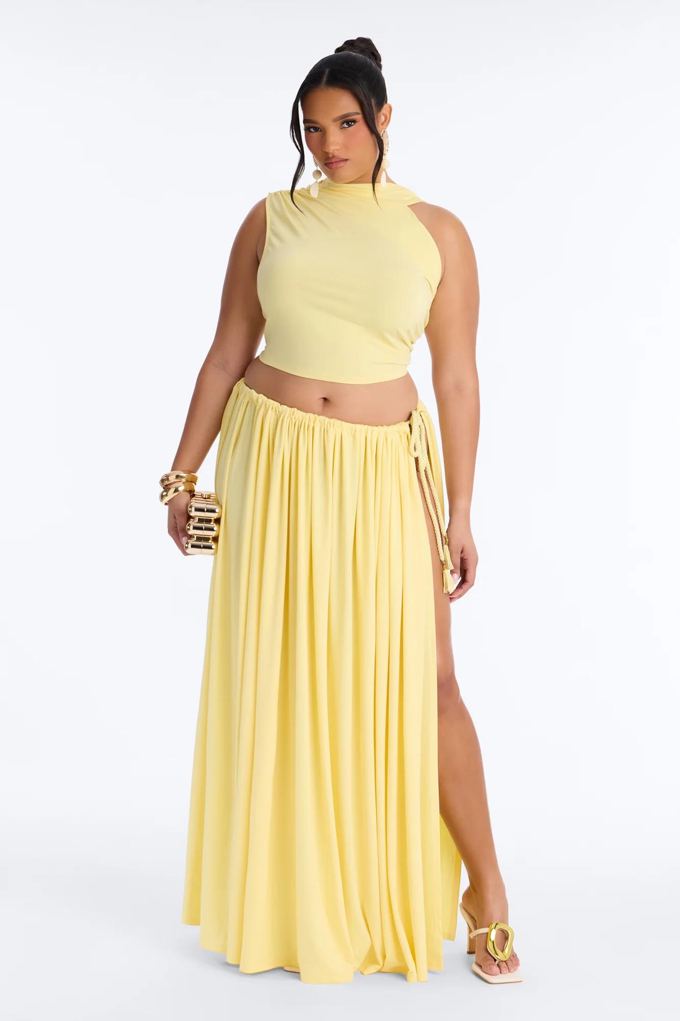 Riley Maxi Skirt Set - Yellow - Image 5
