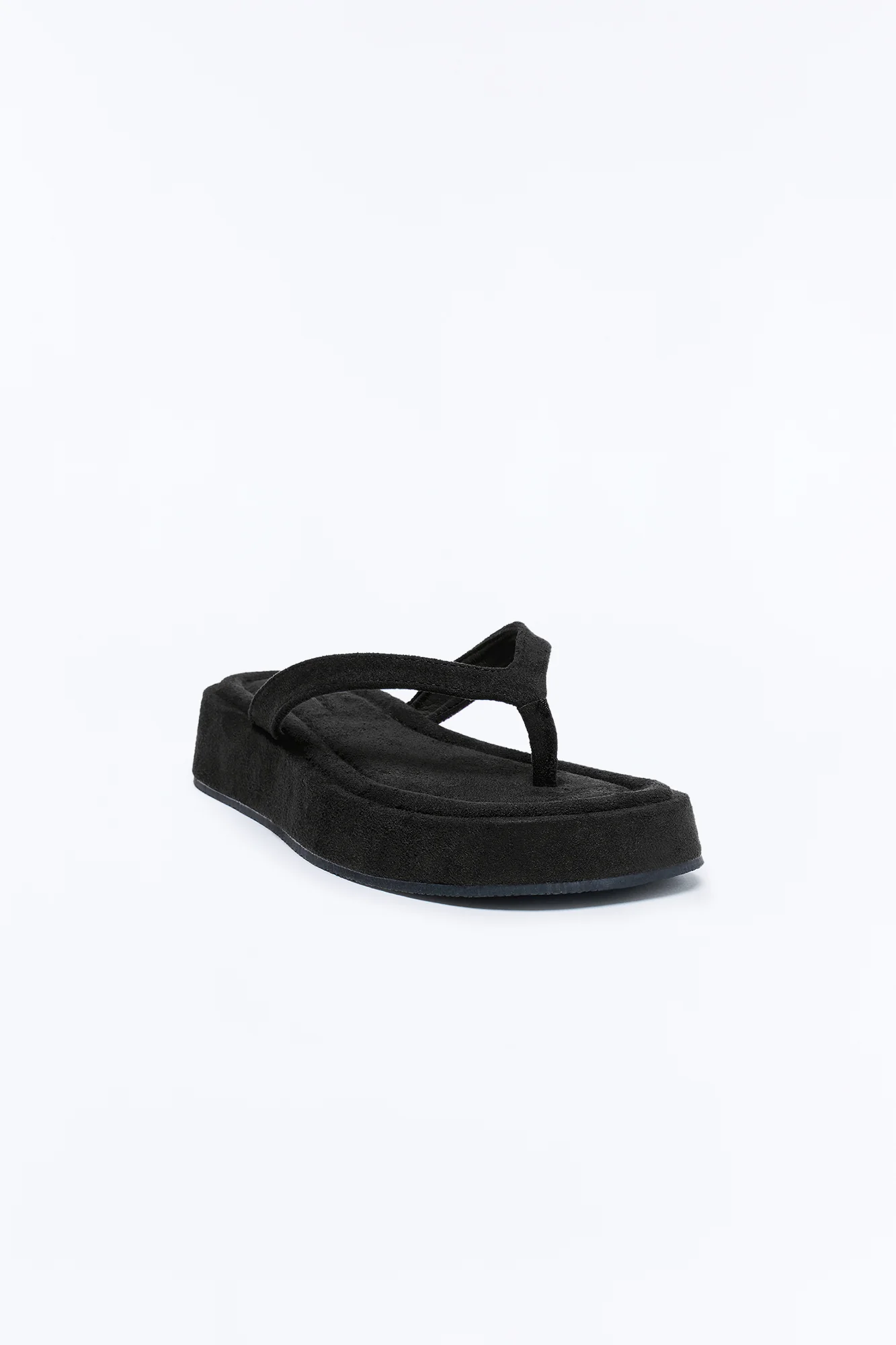 Riley Square Toe Flip Fops - Black - Image 2