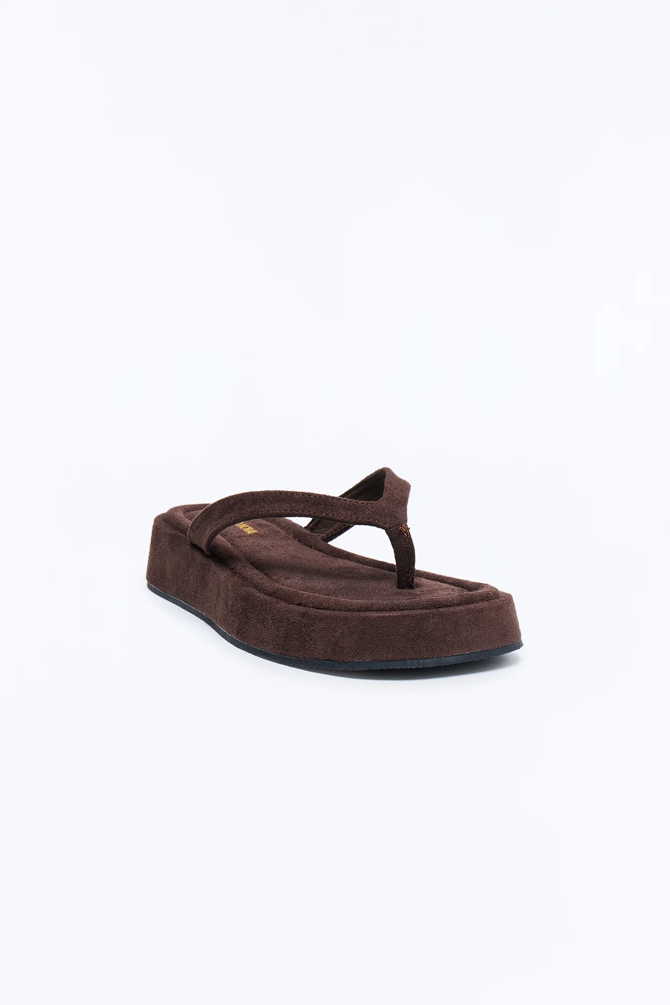 Riley Square Toe Flip Fops - Chocolate - Image 2