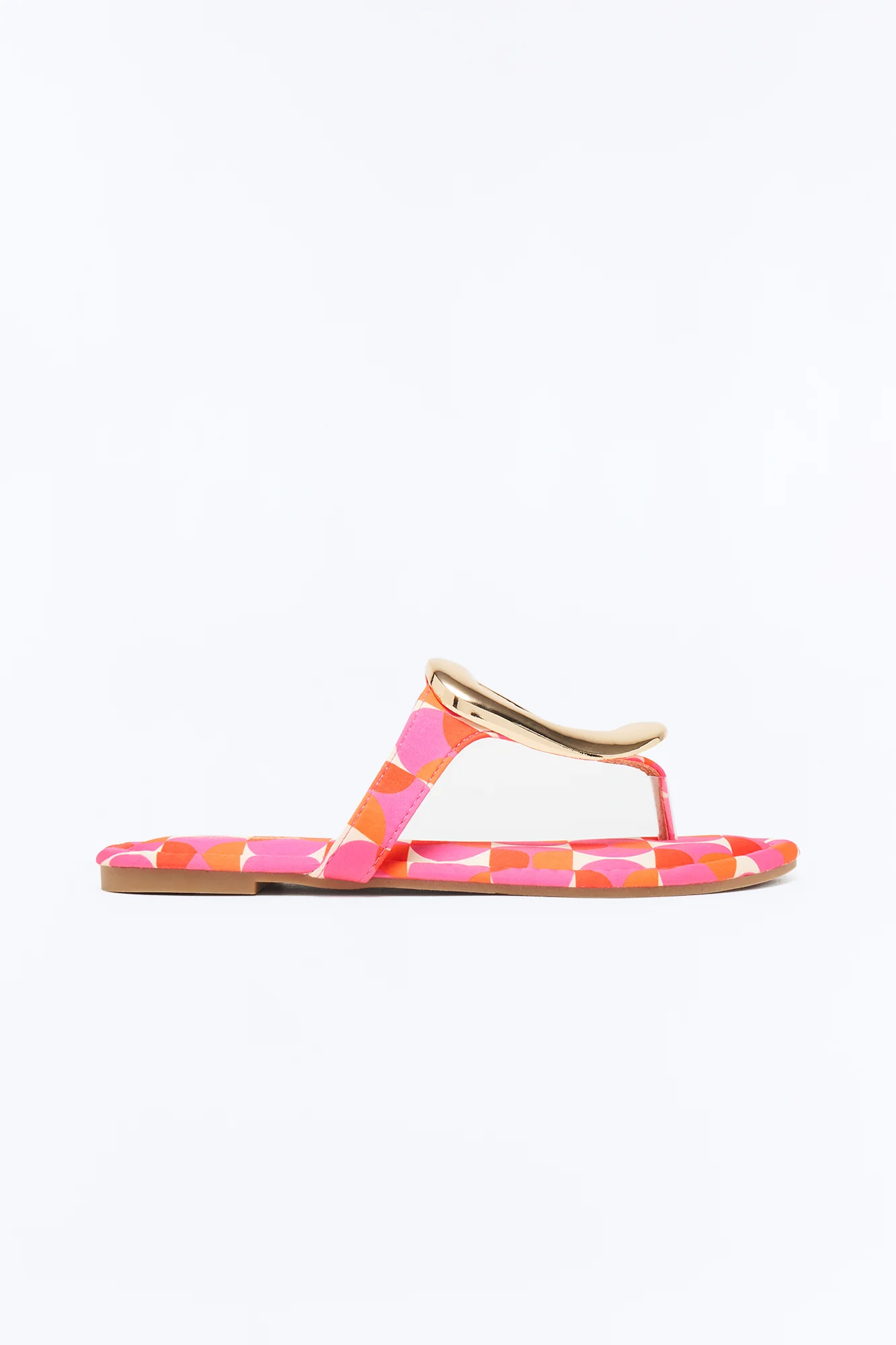Riviera Hardware Flip Flops - Pink/combo