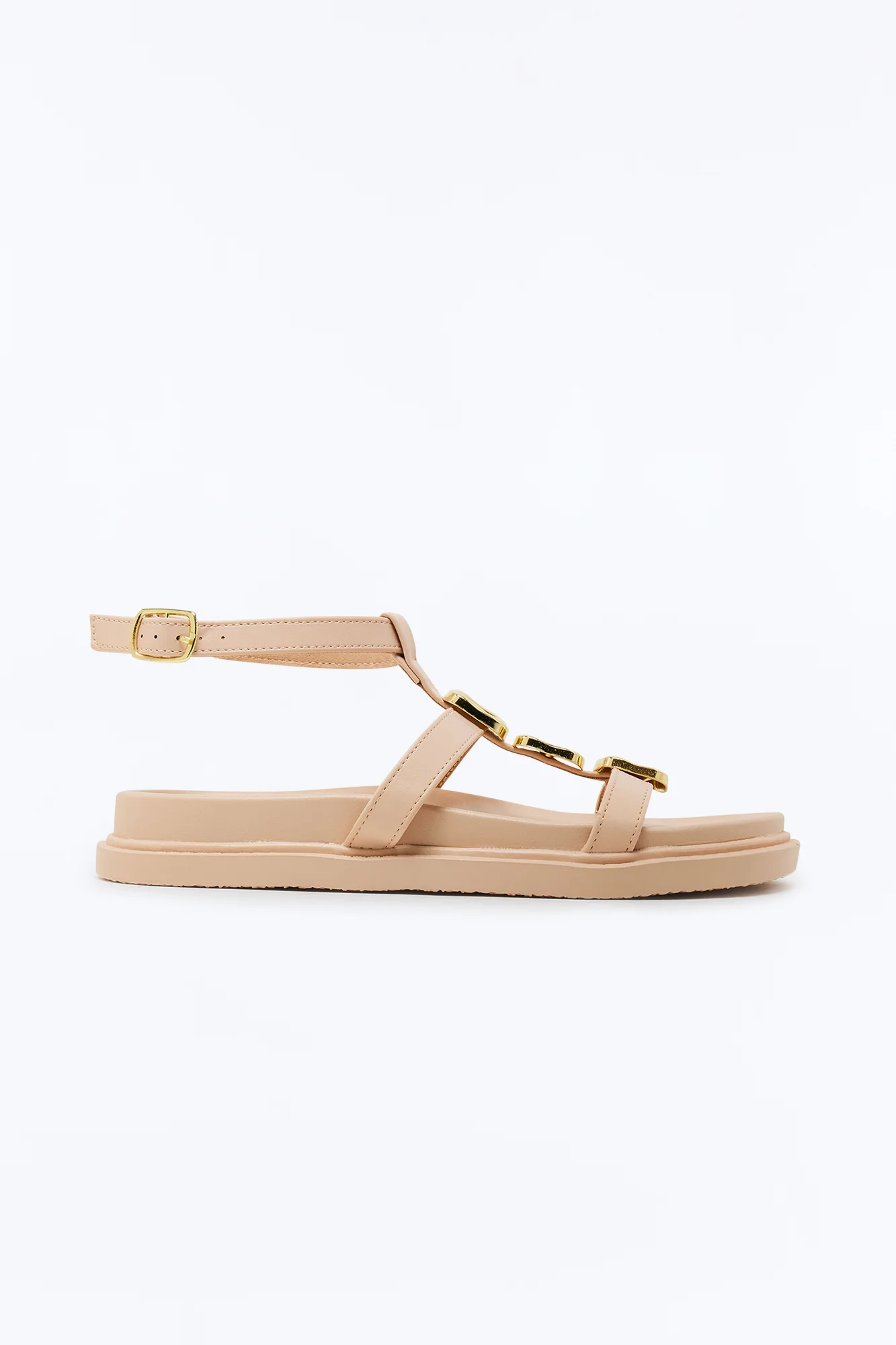 Riya Hardware Ankle Strap Sandals - Ivory - Image 2
