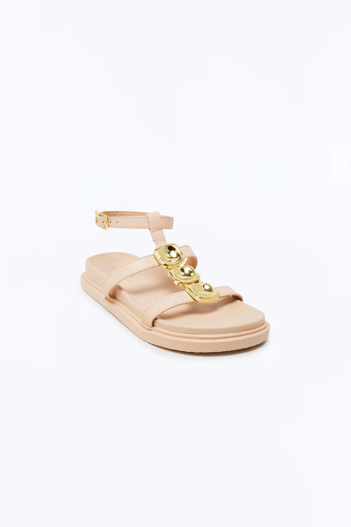 Riya Hardware Ankle Strap Sandals - Ivory - Image 3