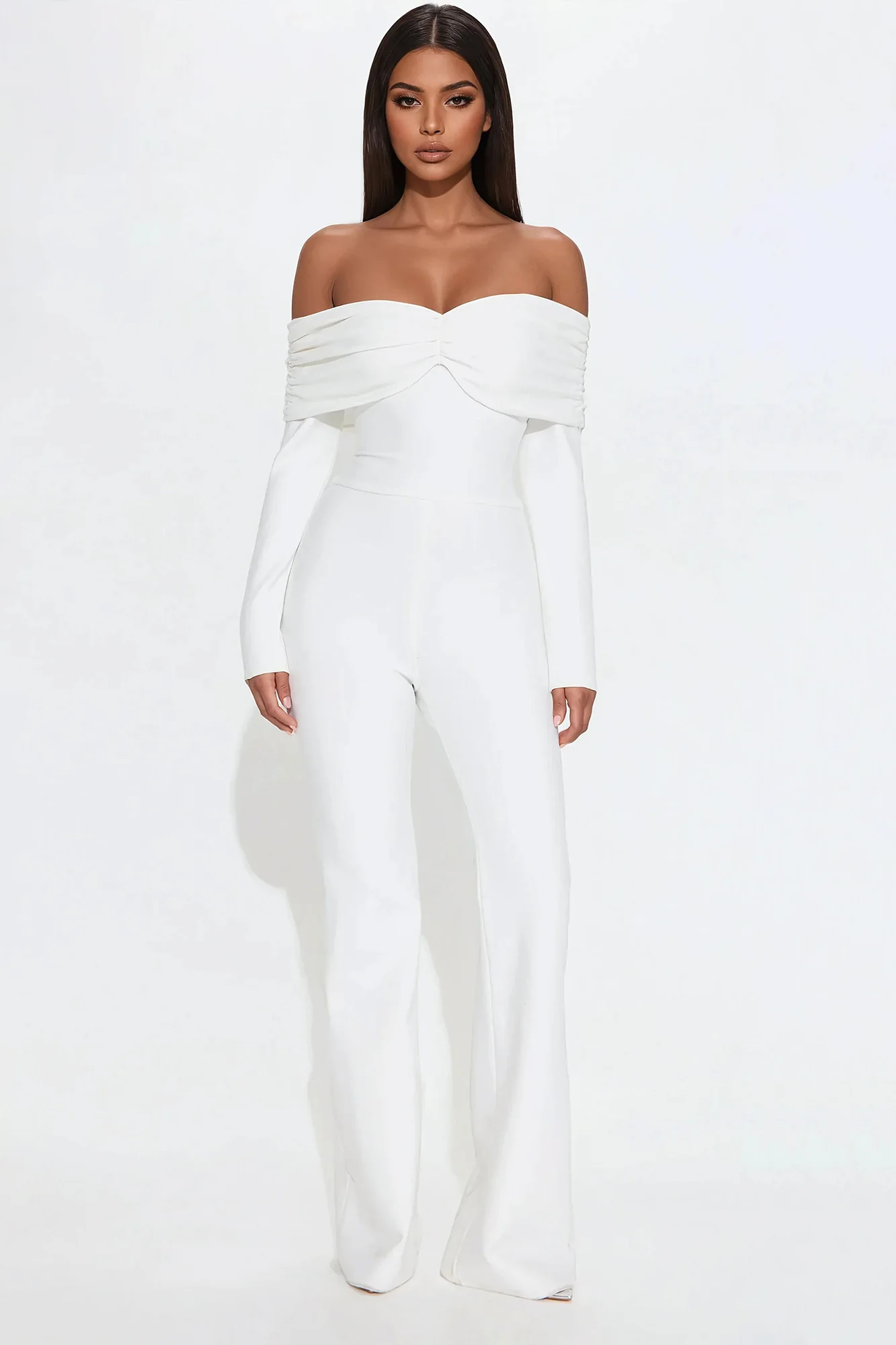 Robin Bandage Jumpsuit - White