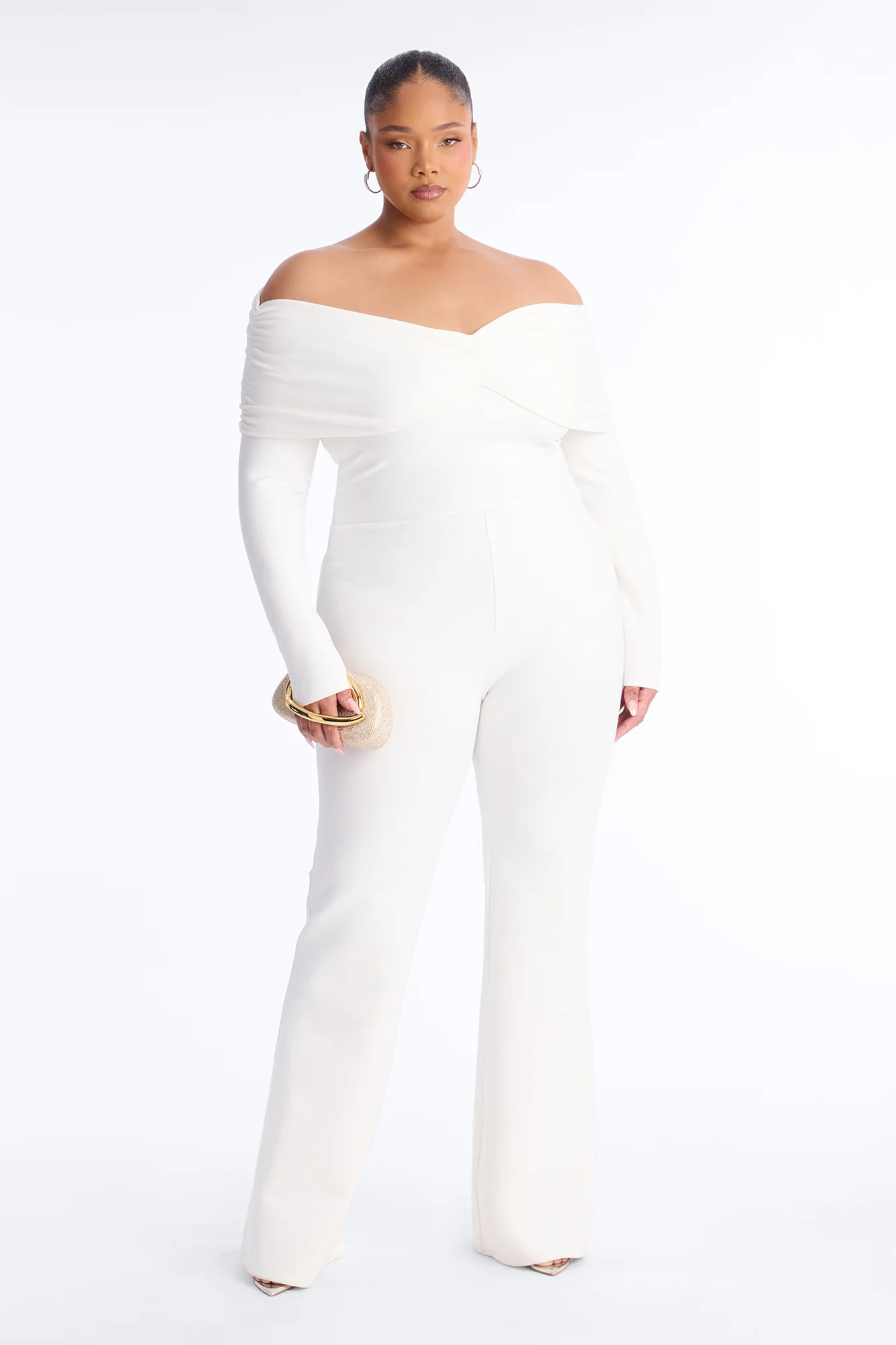 Robin Bandage Jumpsuit - White - Image 4