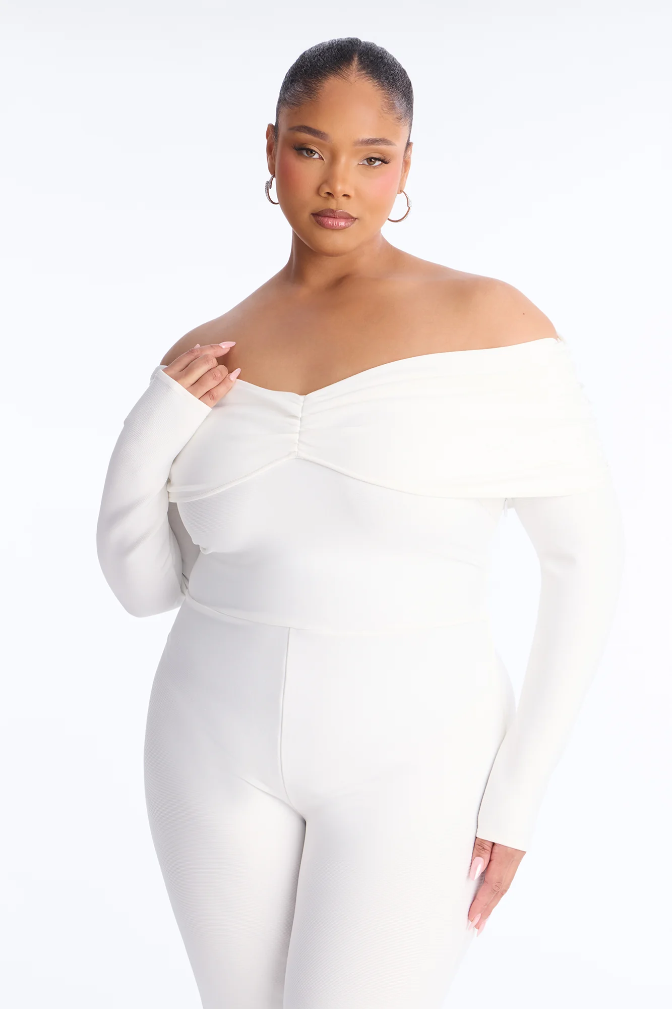 Robin Bandage Jumpsuit - White - Image 5